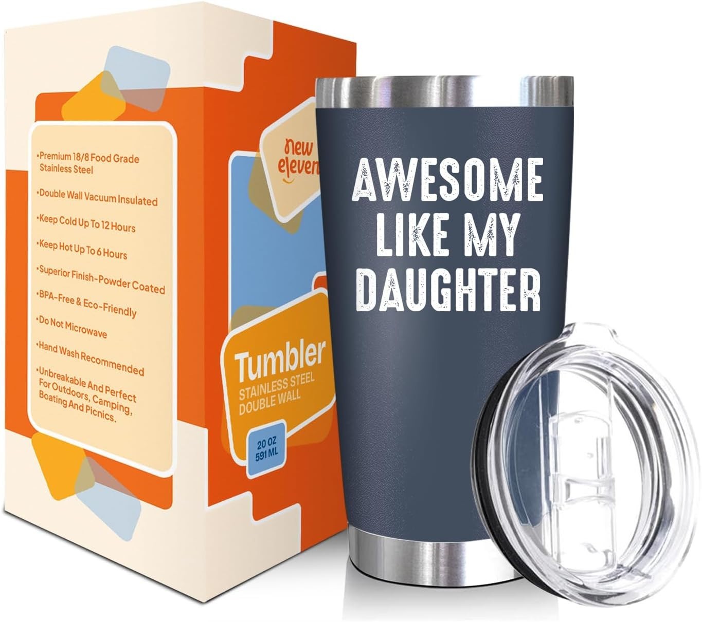 Limited Edition Navy Tumbler for Dad – 20 oz Gifting Essential from Daughter