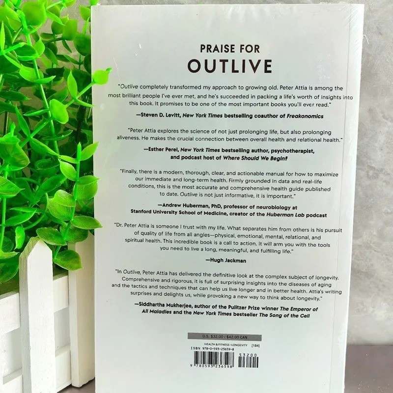 Outlive By Peter Attia: The Science and Art of Longevity Paperback