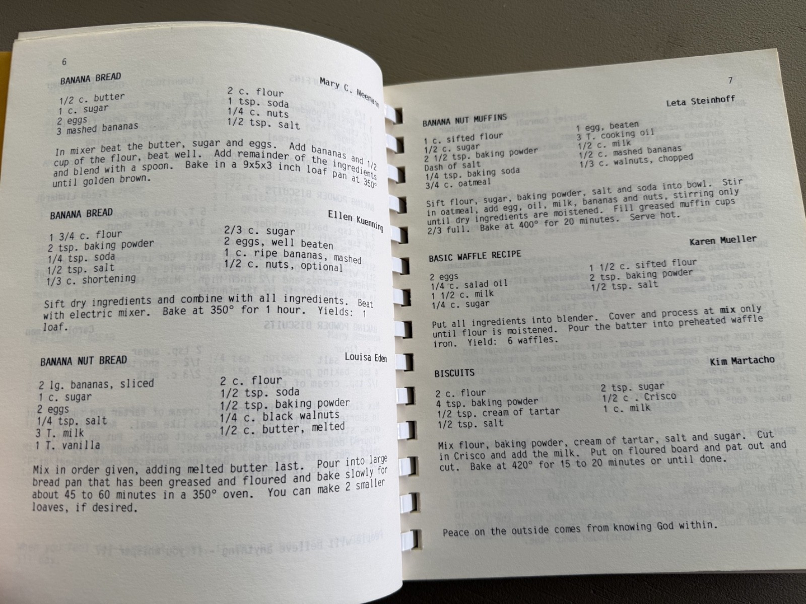 1984 Luther Memorial Sampler Cookbook – over 500 pages! church community recipes