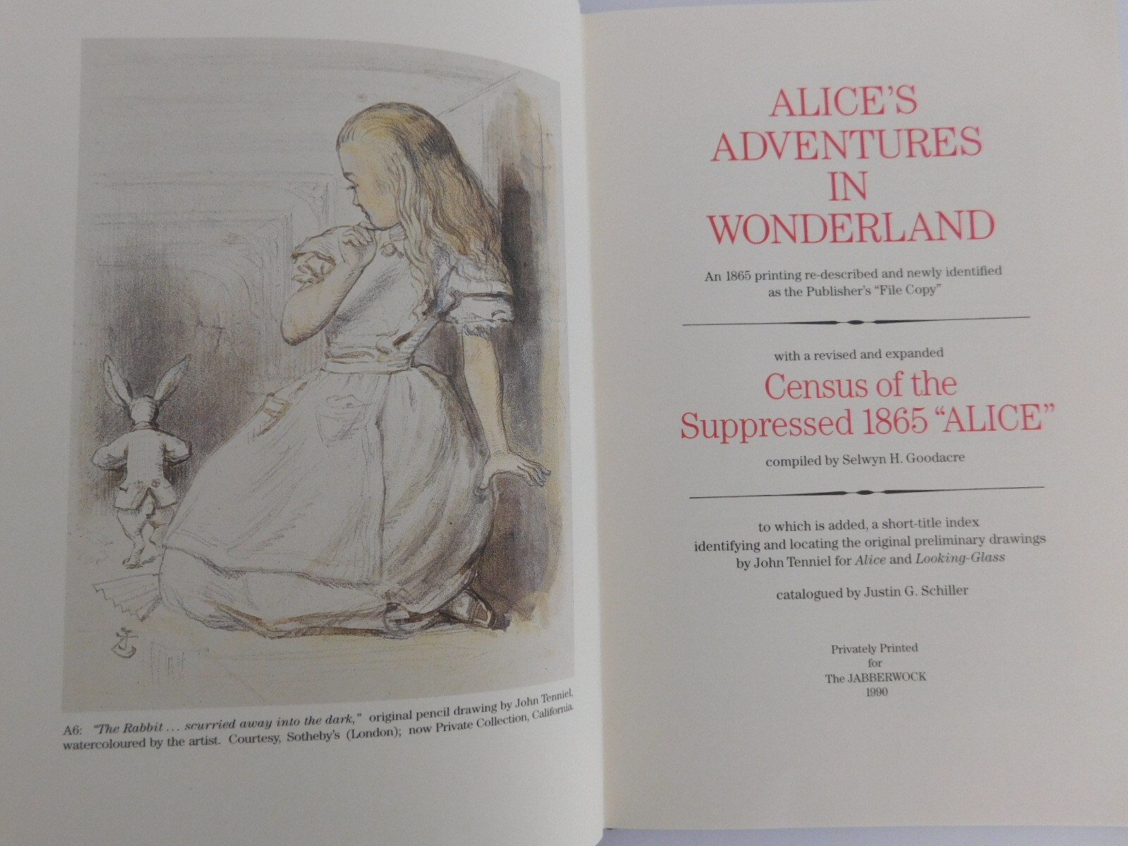 Alice’s Adventures in Wonderland: an 1865 Printing Re-Described – Advance Issue