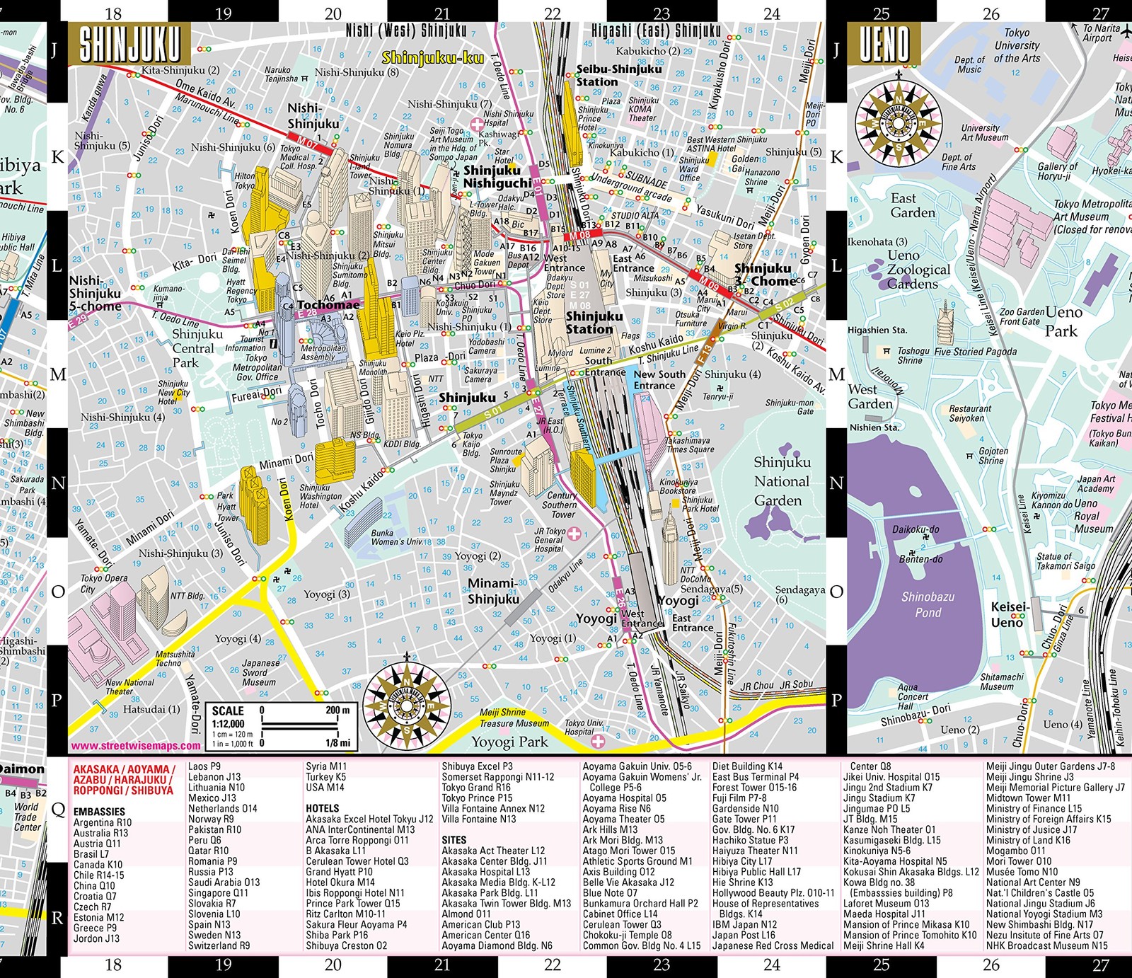 Streetwise Tokyo Map – Laminated City Center Street Map of Tok…