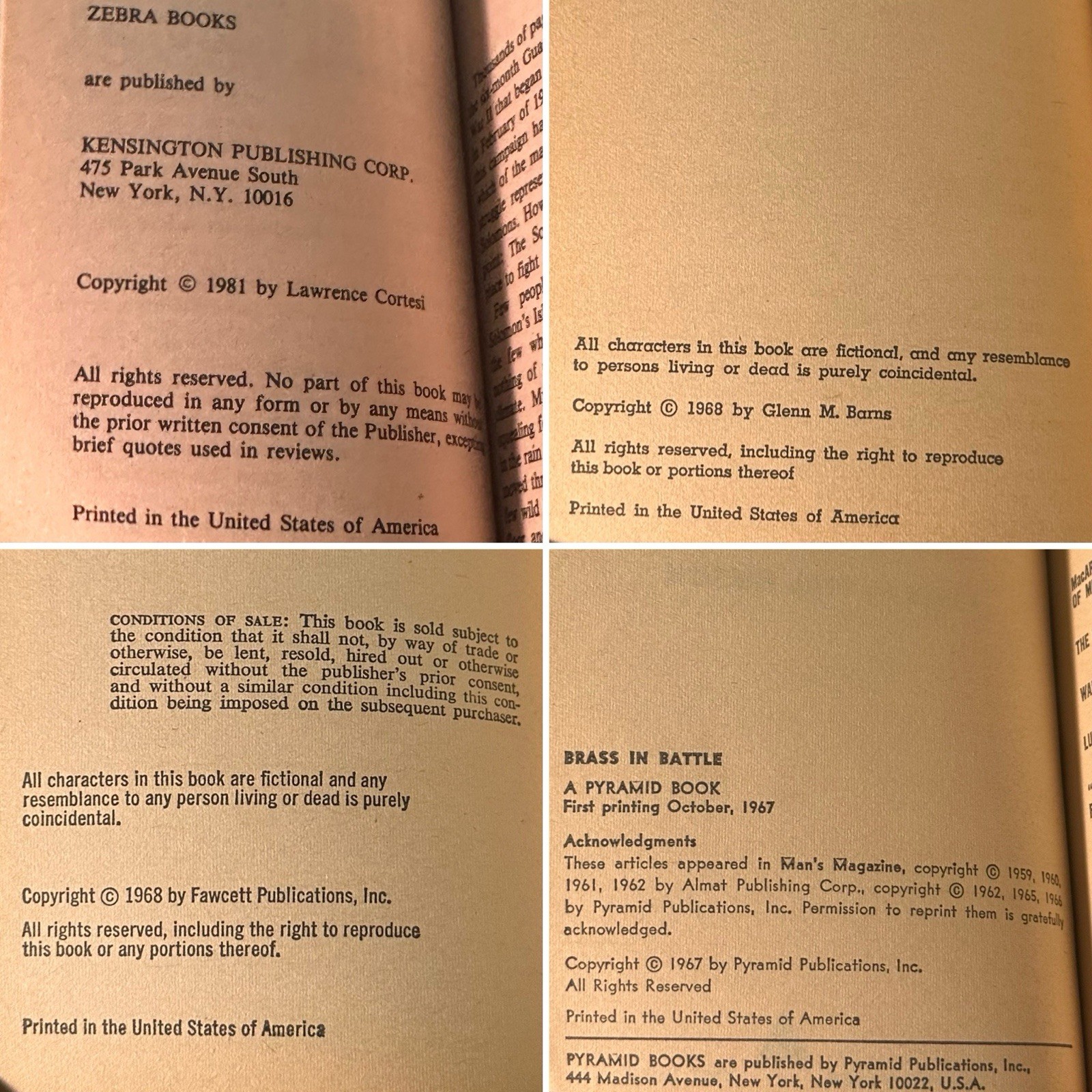 [UNREAD] Vintage Military War Spy Espionage Combat WWII Paperbacks Lot of 4 NICE