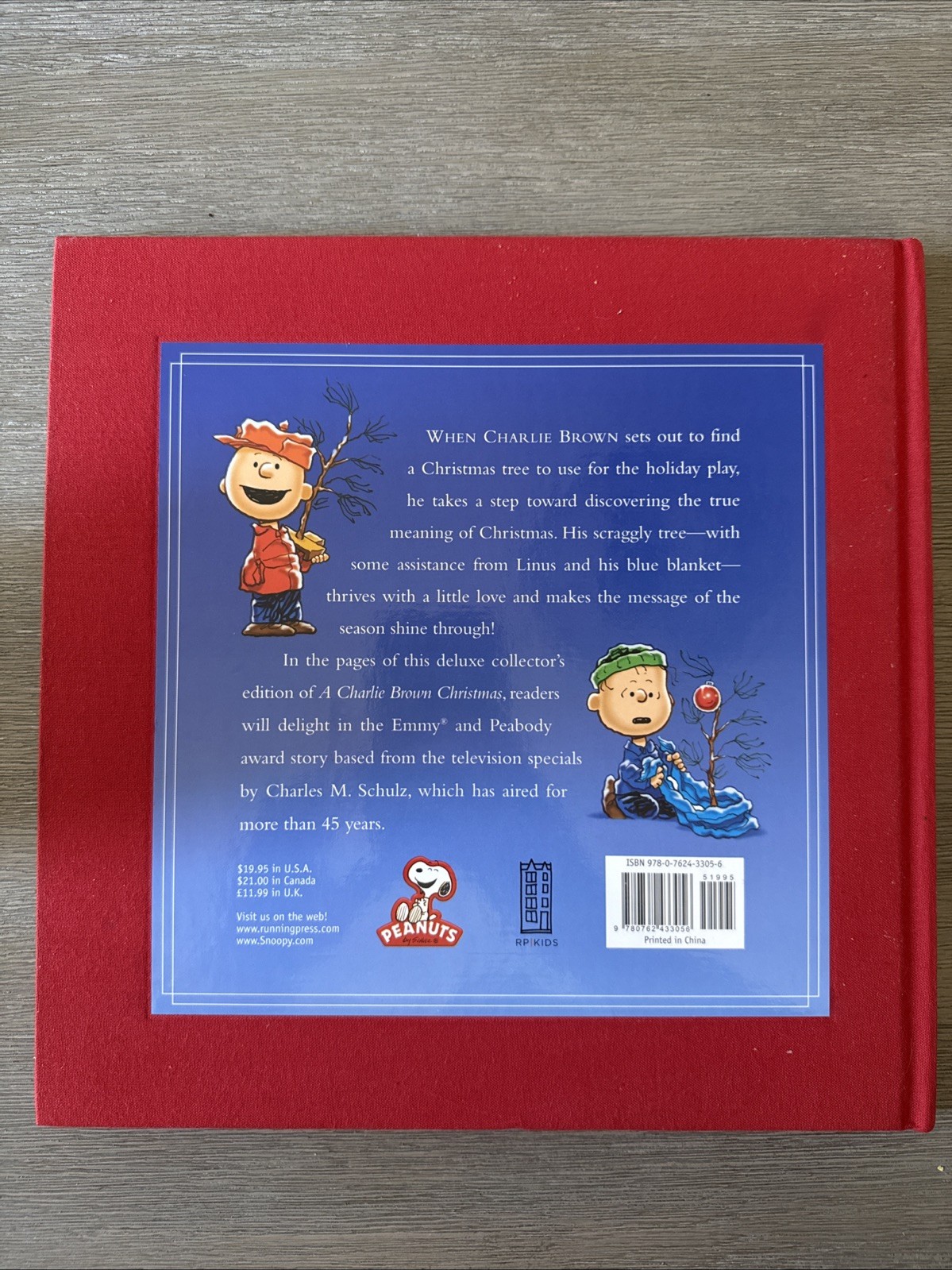 A CHARLIE BROWN CHRISTMAS by Charles Schulz 2008 HARDCOVER w/DJ RP Kids Pub.
