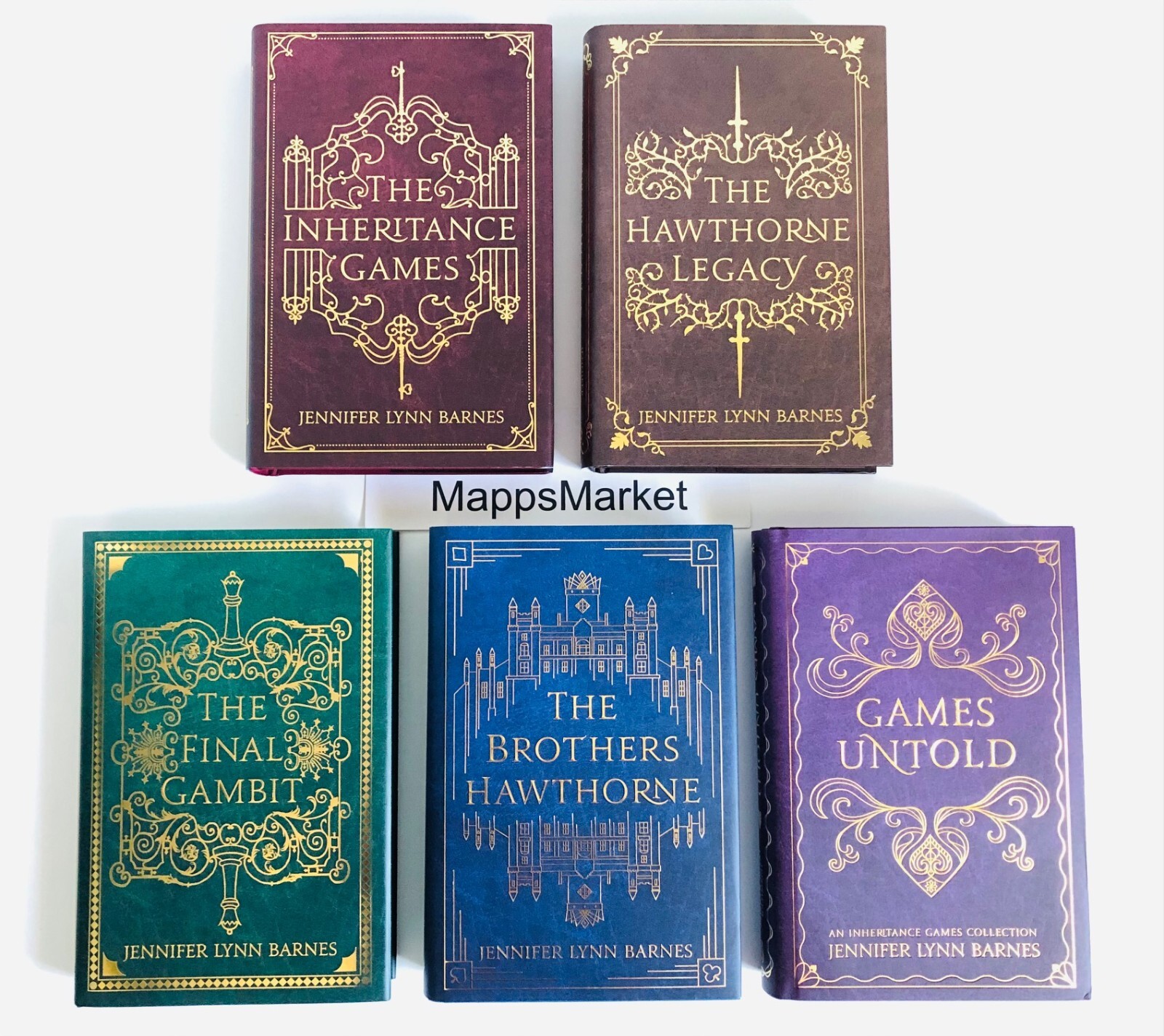 Inheritance Games Books 1-4 SIGNED by Jennifer Lynn Barnes FAIRYLOOT Stenciled