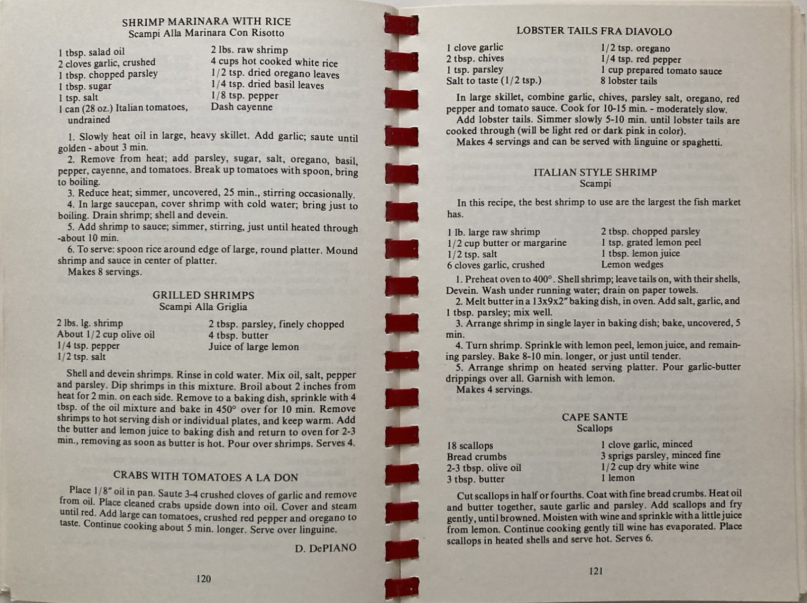 VTG Italian Cookbook St Theresa Guild Holy Rosary Church Bridgeport CT 1986