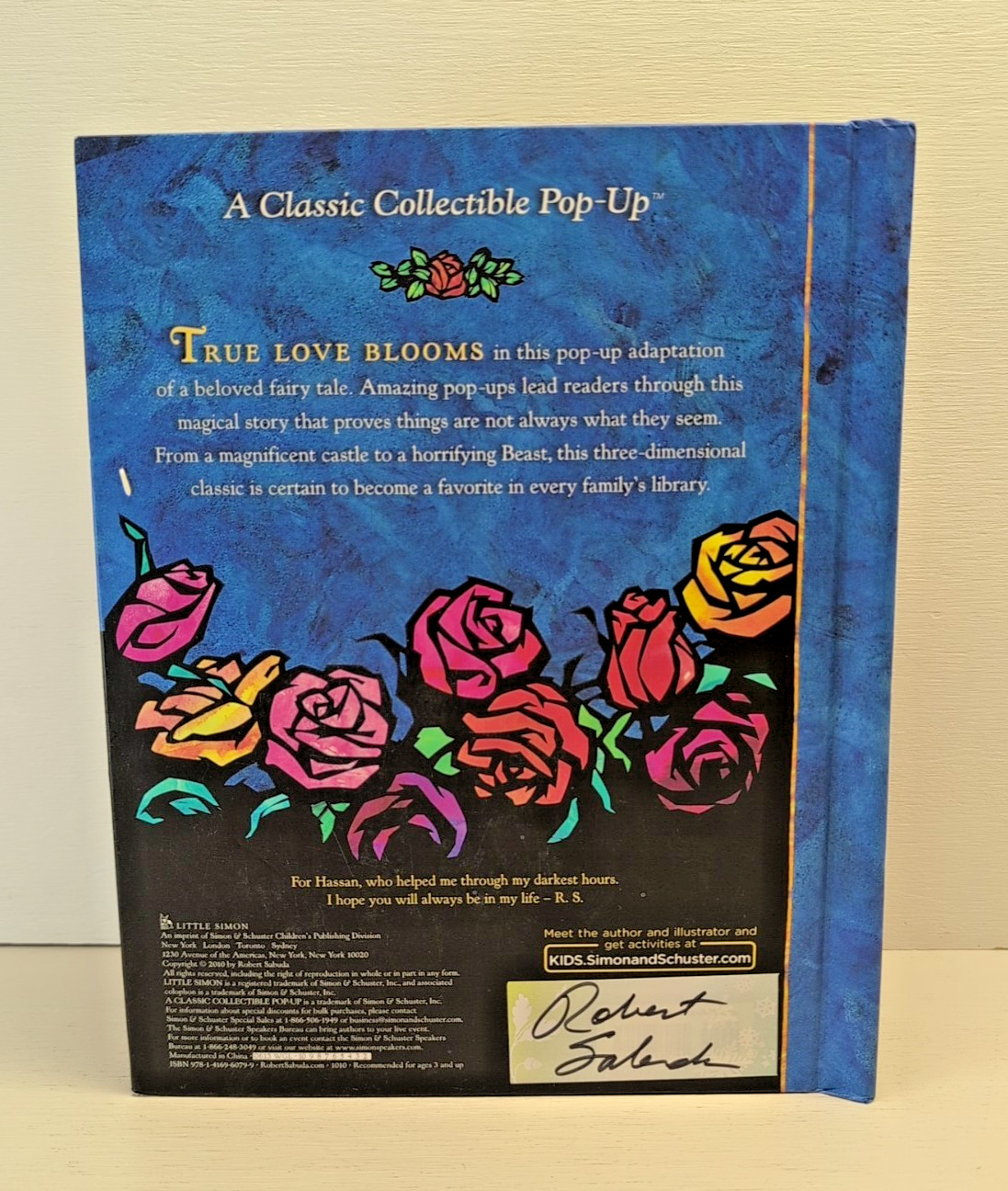 SIGNED! ROBERT SABUDA BEAUTY AND THE BEAST POP-UP BOOK OF THE CLASSIC FAIRY TALE