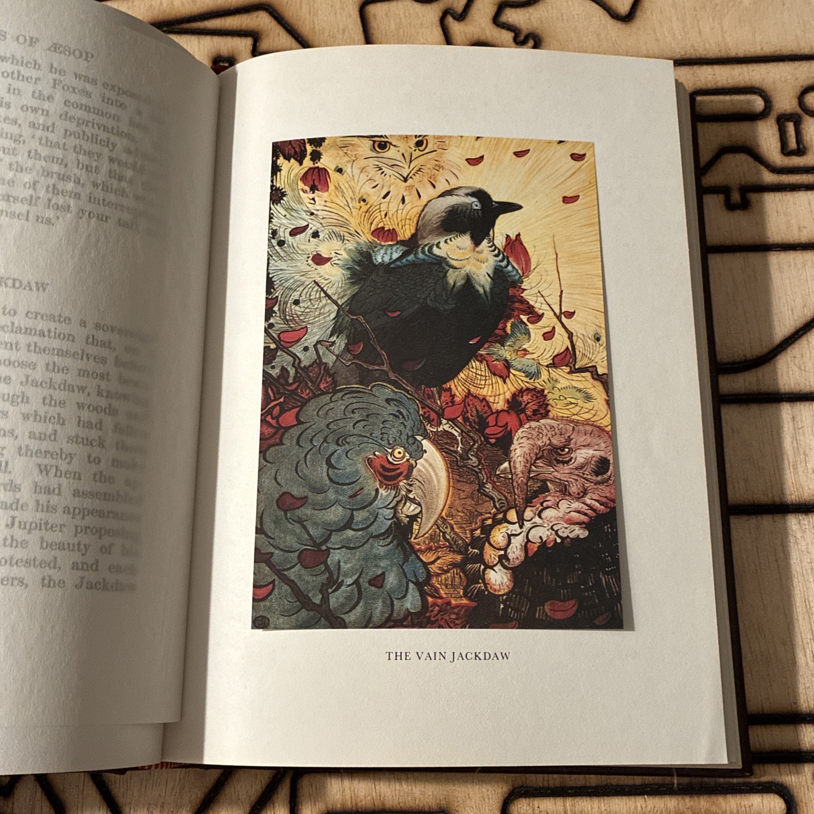 Book Edward Detmold Fables of Aesop Leather Fine Binding Vintage Ltd. Ed. Books