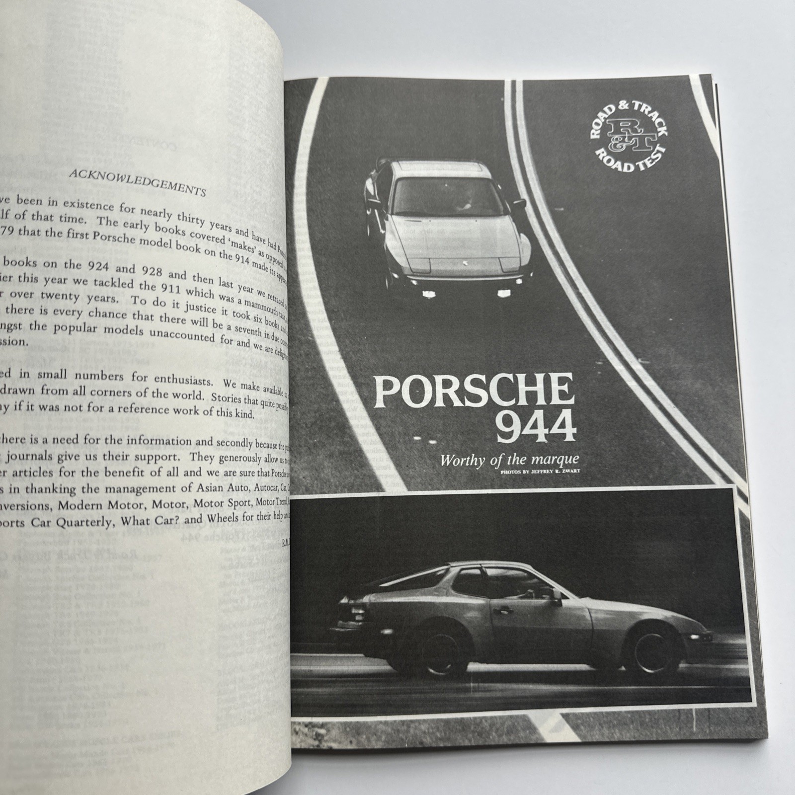 RARE Porsche 944: 1981-1985 by Brooklands Books UK. Specs, Road & Driving Tests