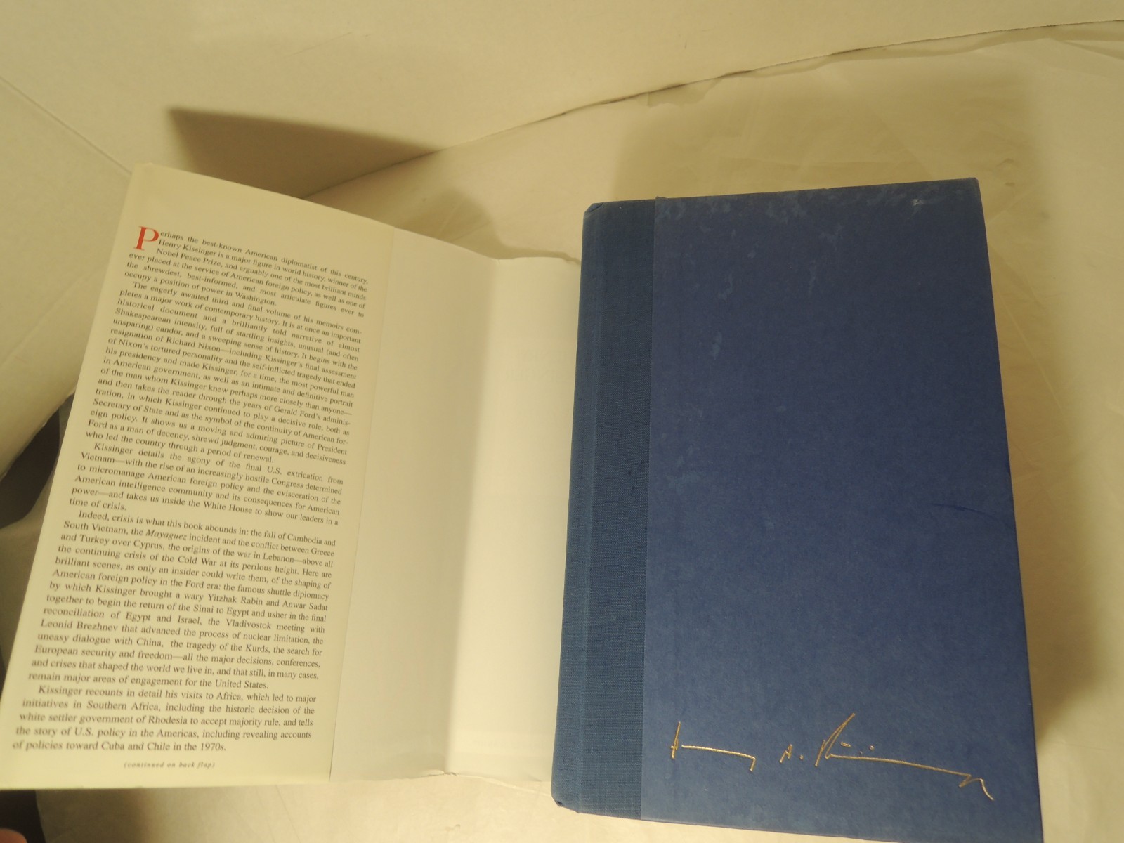 Years of Renewal Memoirs Signed by Henry Kissinger Hardcover Dust Jacket Illust.