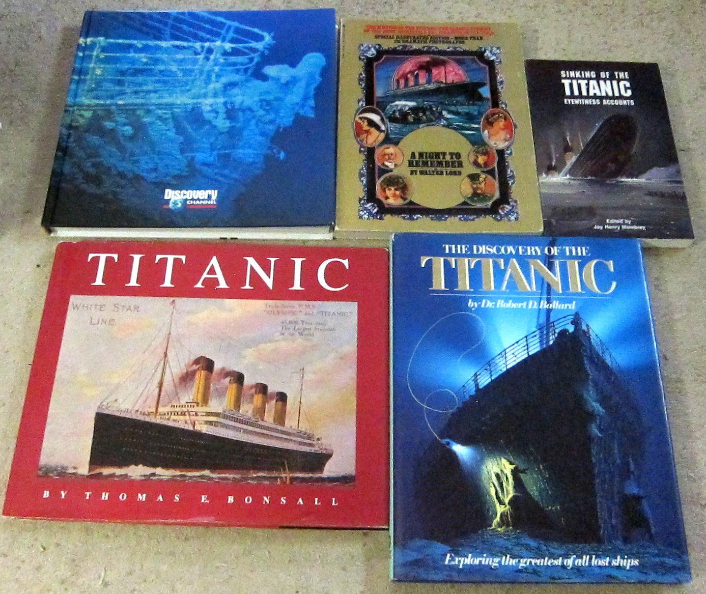Titanic book lot- Sinking of the Titanic, Discovery of the Titanic, much more !