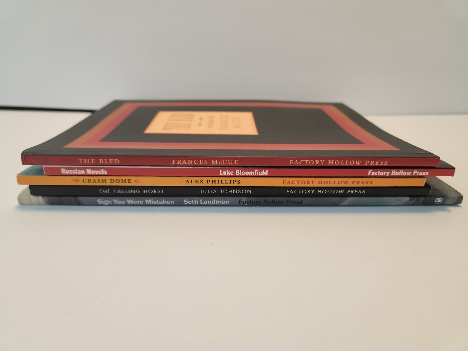 Lot of 5 poetry ~ FACTORY HOLLOW PRESS ~ Bled Falling Crash Russian Mistaken