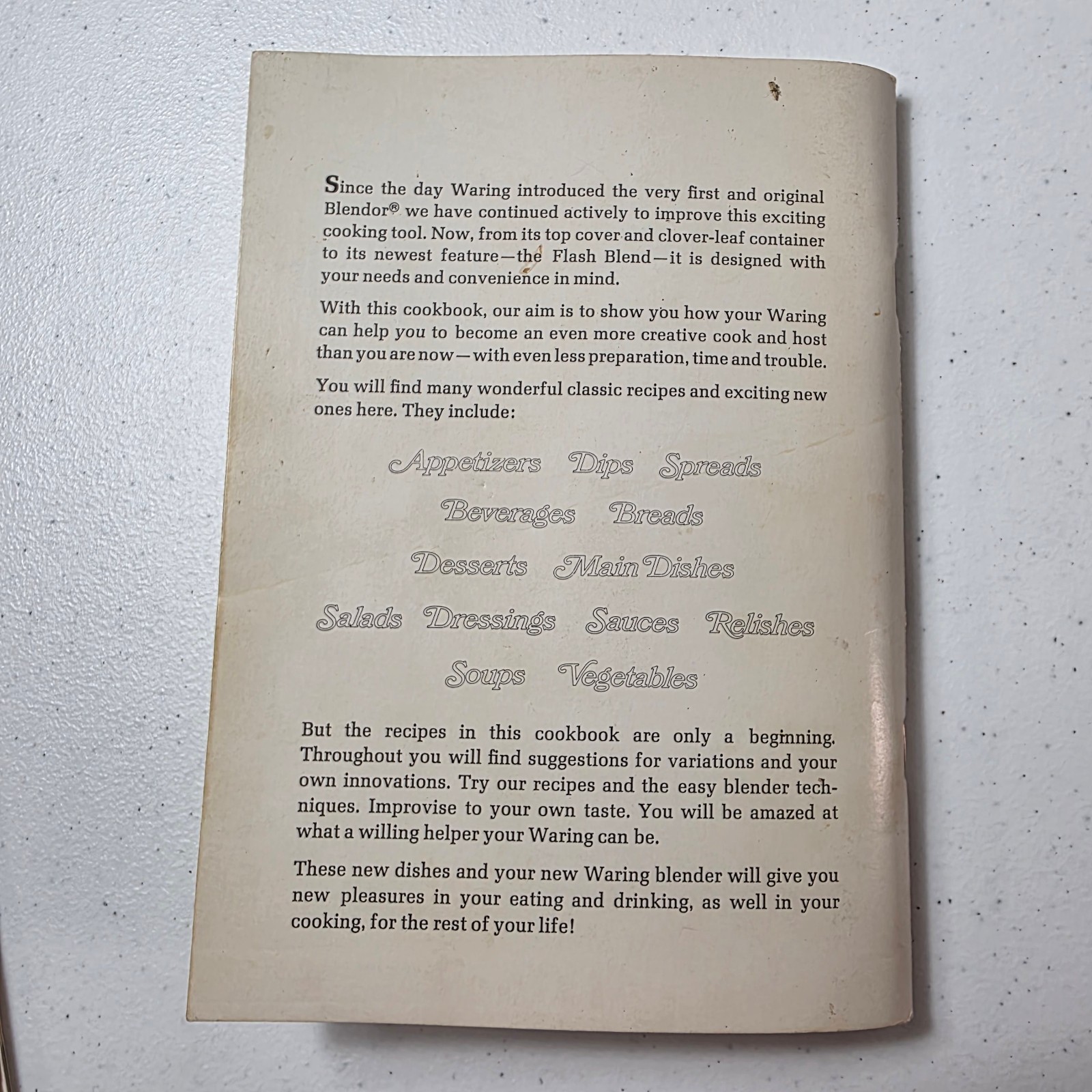 1969 Waring 14 Speed Blender Recipe Book “The Pleasure of Blending” 92 Pages