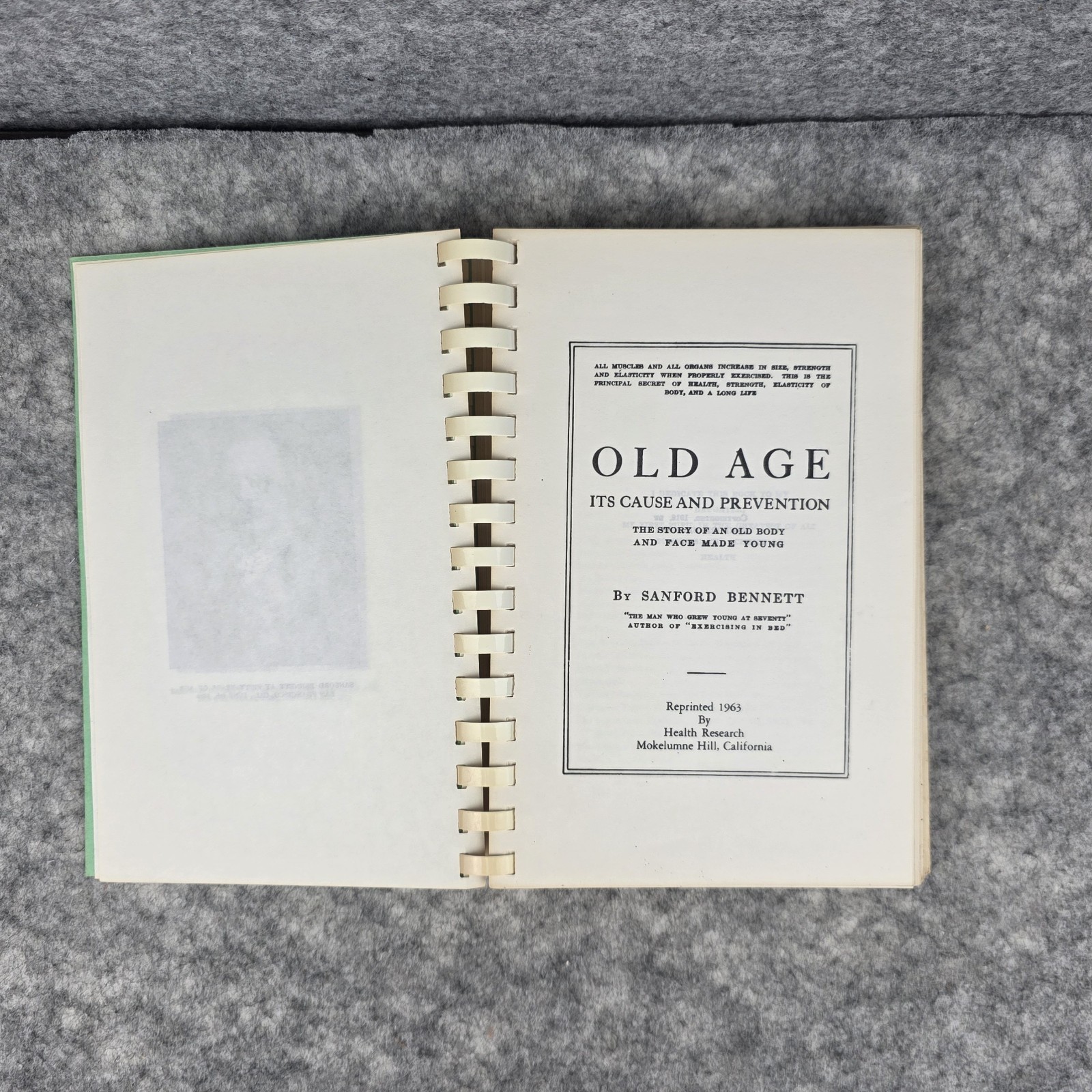 Old Age: Its Cause and Prevention – Sanford Bennett 1912