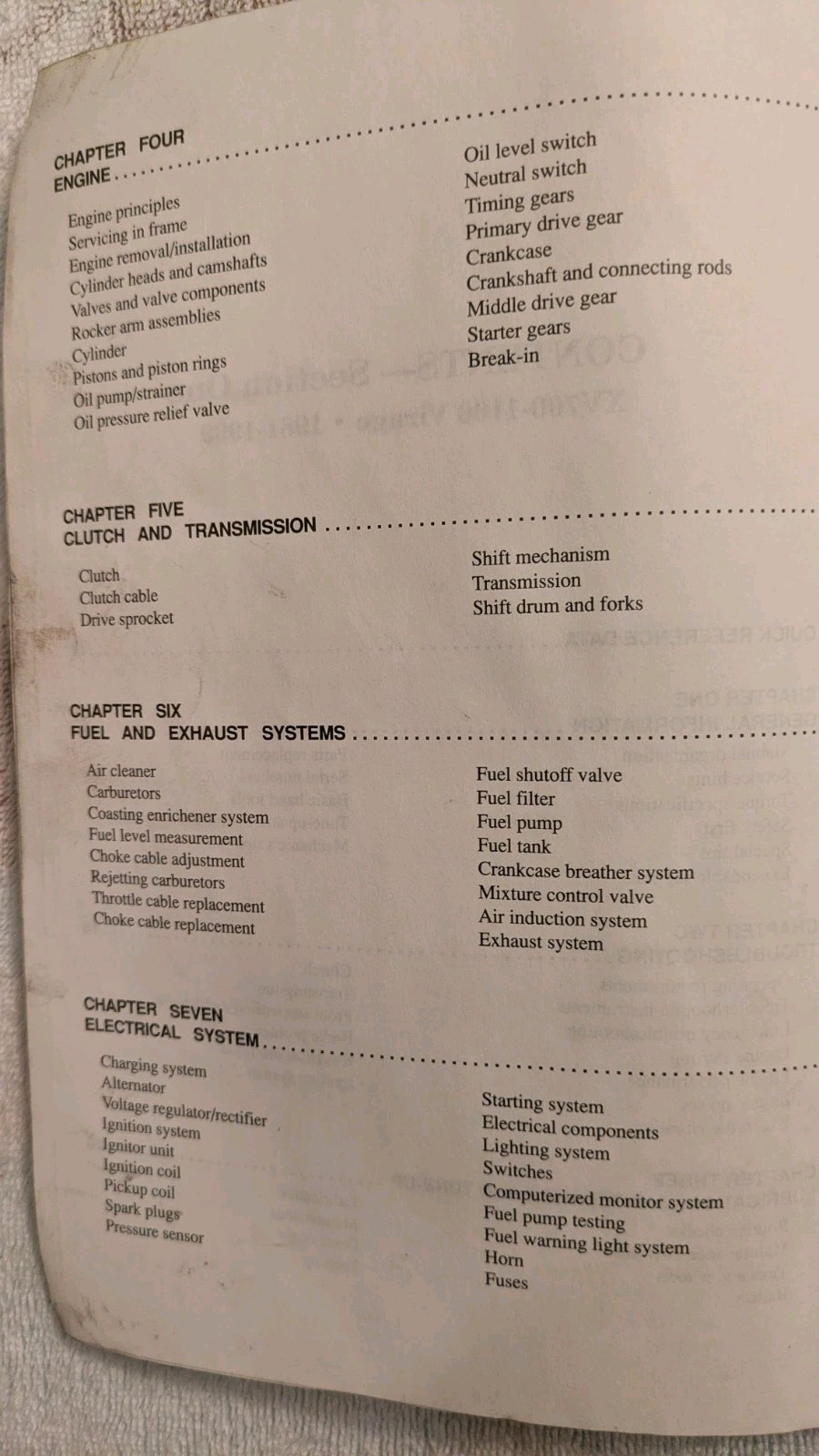 YAMAHA 1981-1999 XV535-1100 Service Manual, AS IS, Heavily Used, PB, 408p, 2001