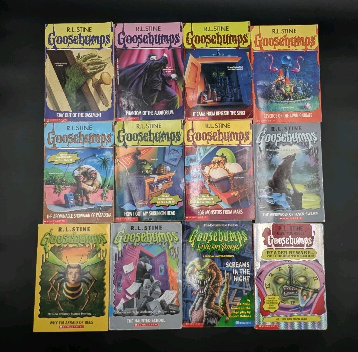 Lot Of 16 Goosebumps Books by R.L. Stine 1990’s-2000’s Vintage/Modern Mix