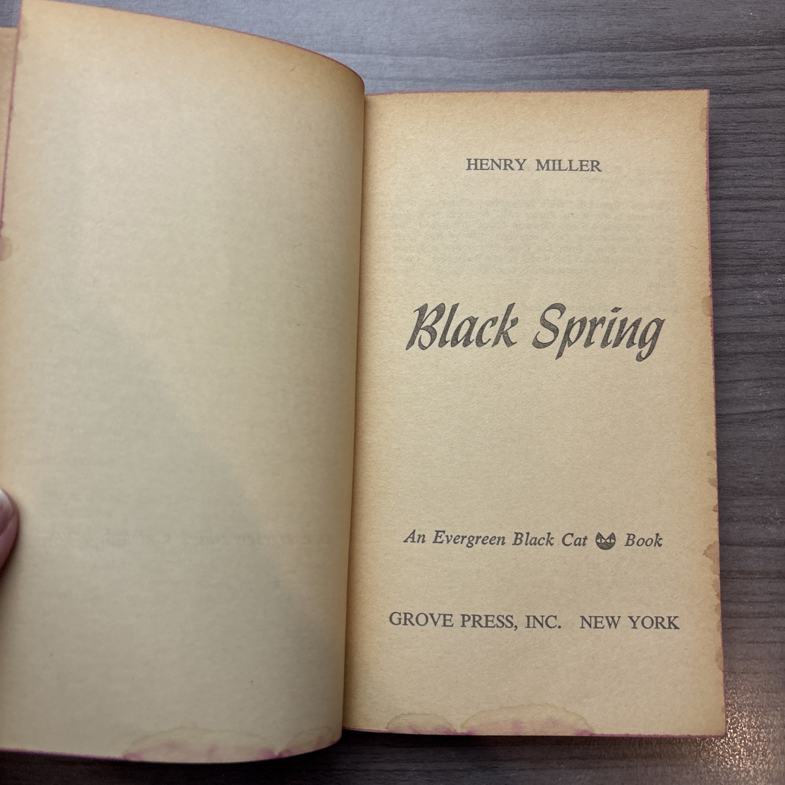 Black Spring-Henry Miller 1963 Grove Press Evergreen First Printing PB