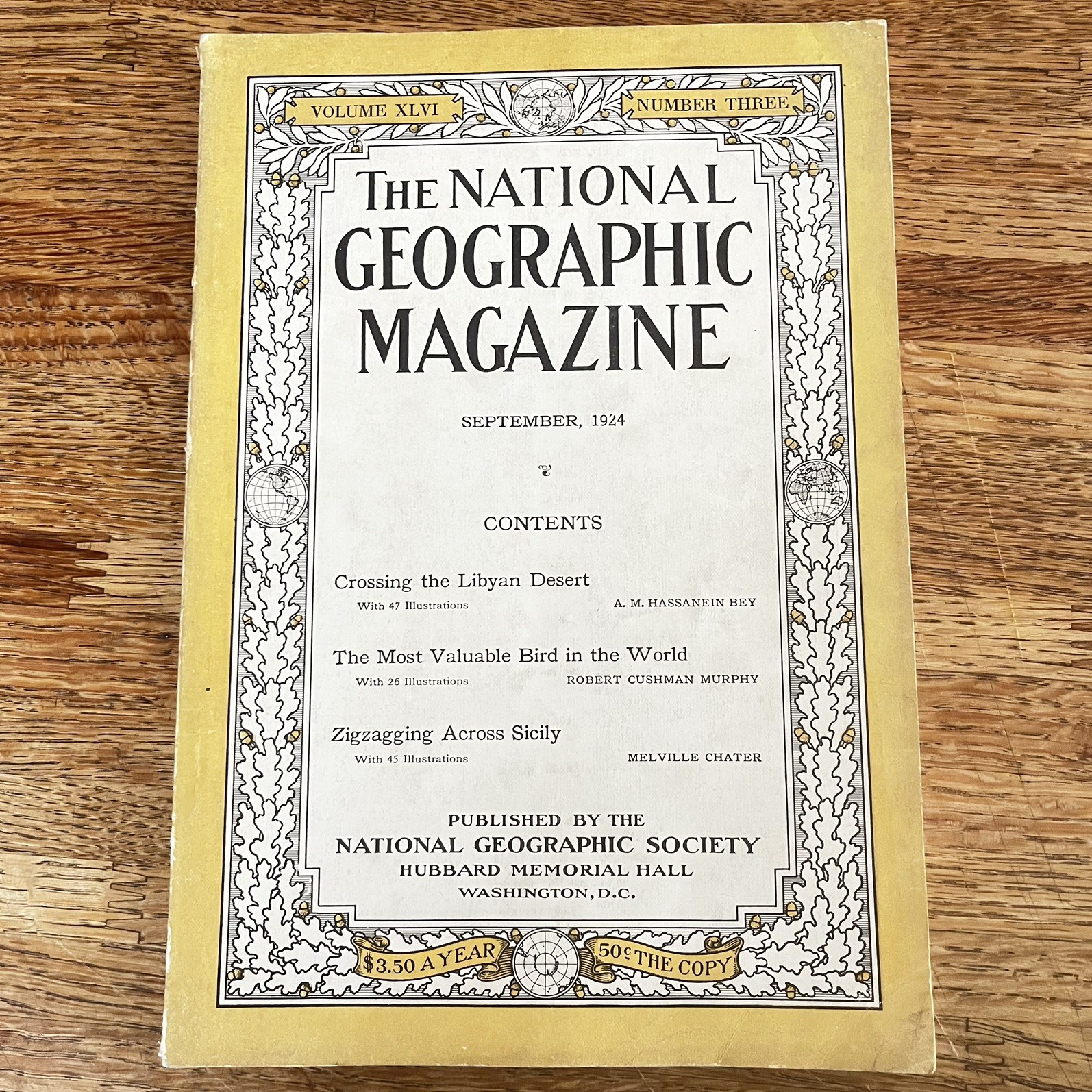 Vintage September 1924 National Geographic Journal Magazine Paperback Book