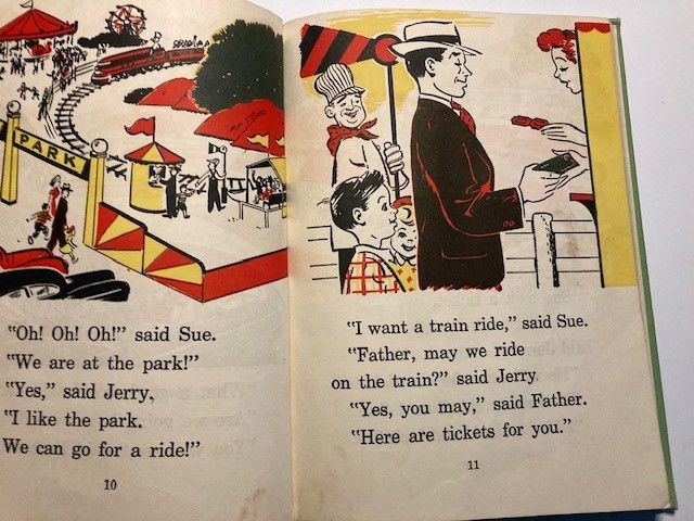1962 Jerry Goes Riding HC Easy To Read Children’s Book Benefic Press
