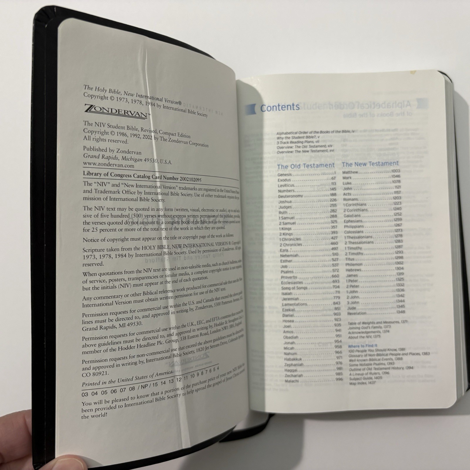 Like New NIV Student Bible Black Bonded Leather