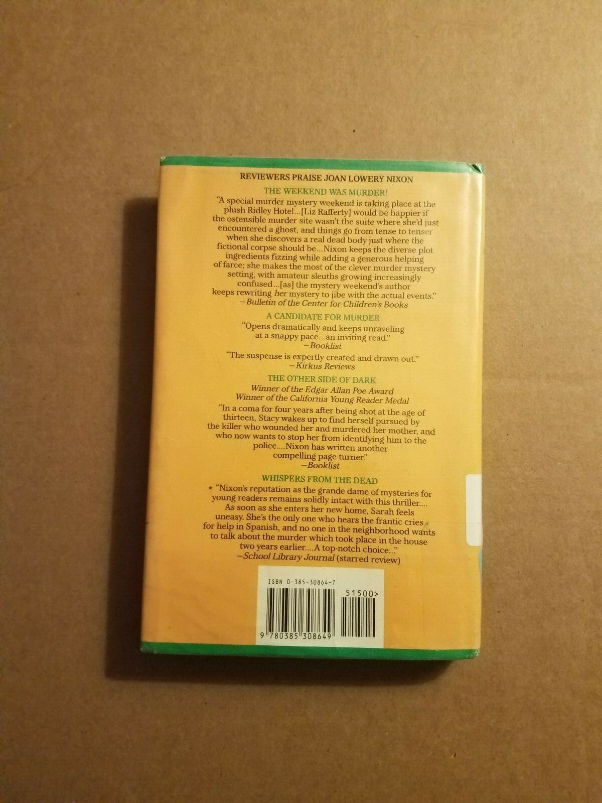 The Name of the Game Was Murder by Joan Lowery Nixon (1993, Hardcover)