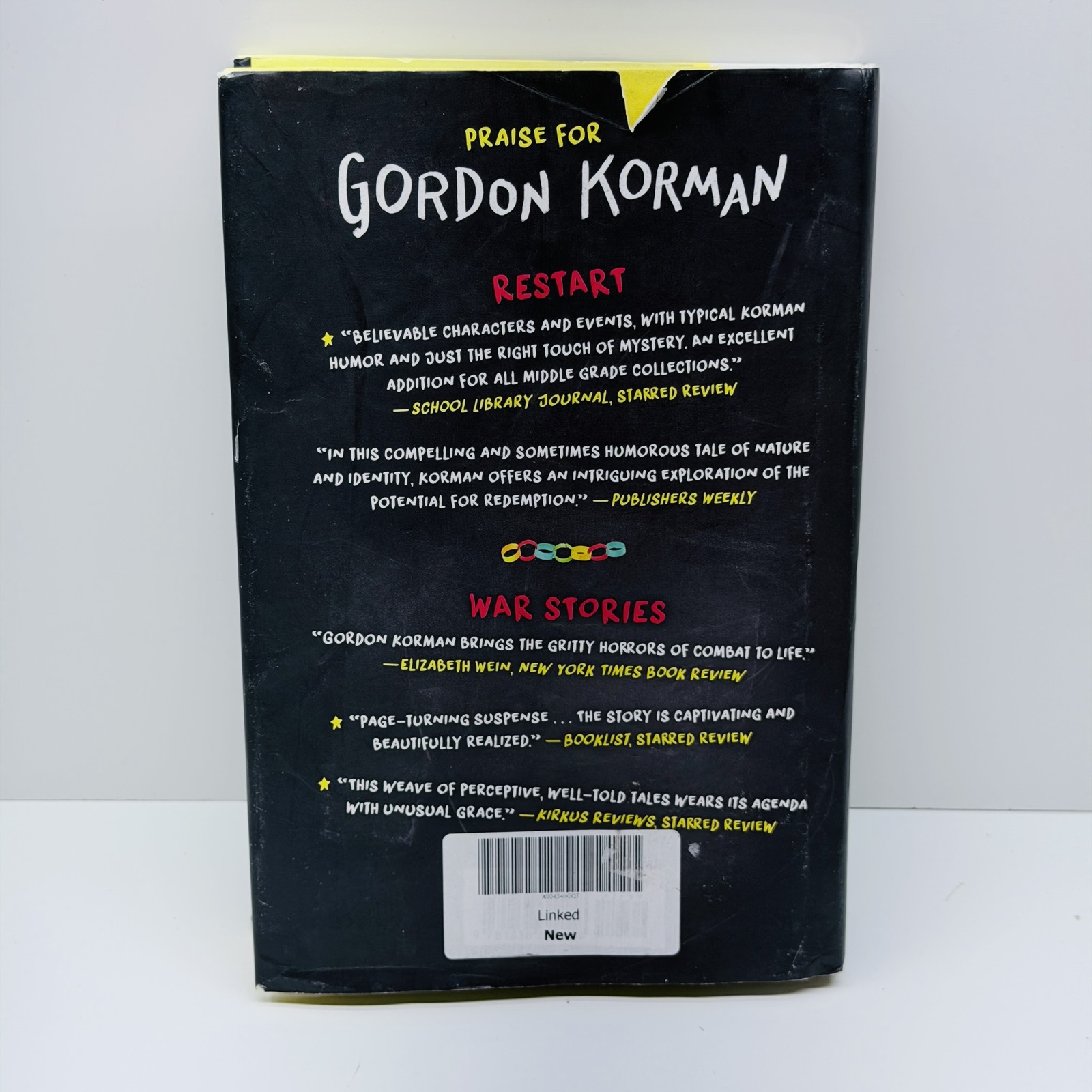 Linked by Gordon Korman Signed 1st Edition Hardcover 2021 Scholastic Press YA