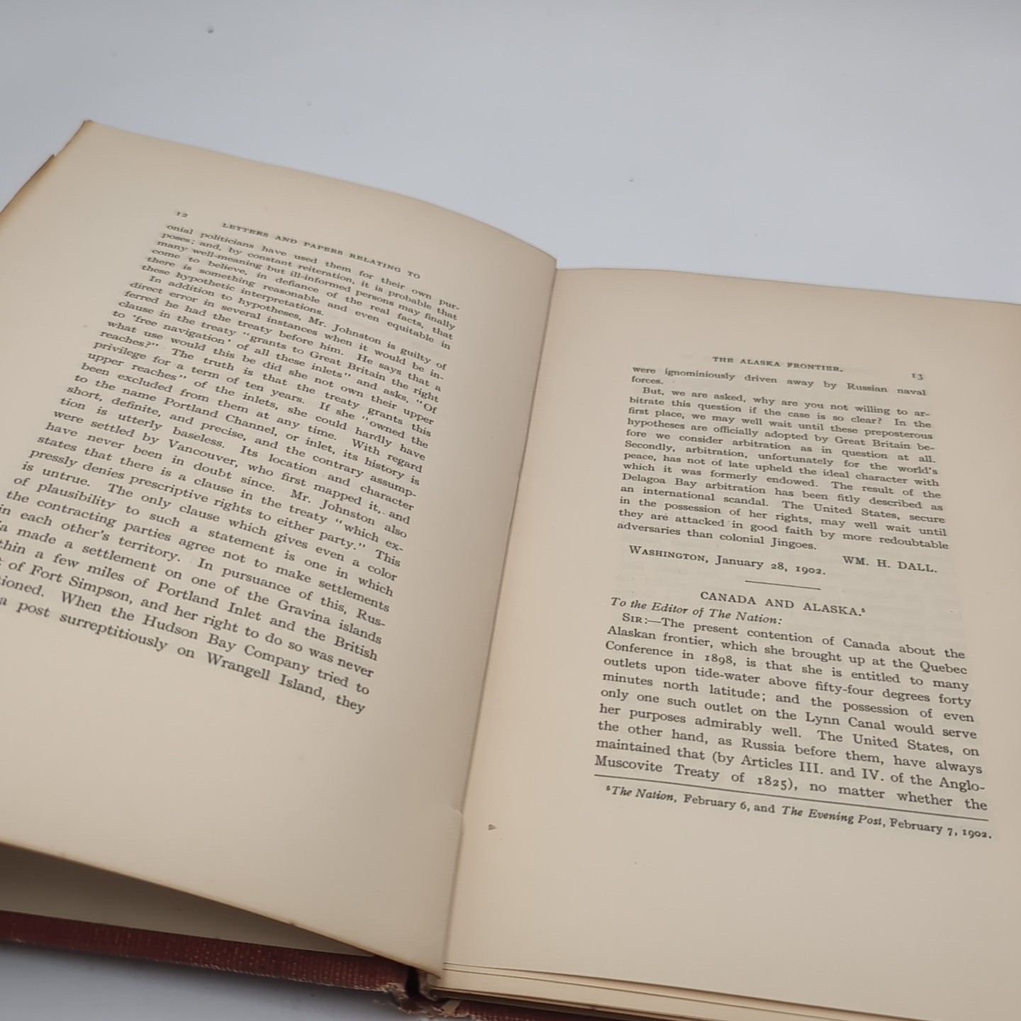 Letters And Papers Alaska Frontier thomas Balch 1904 Antique Hardcover Book