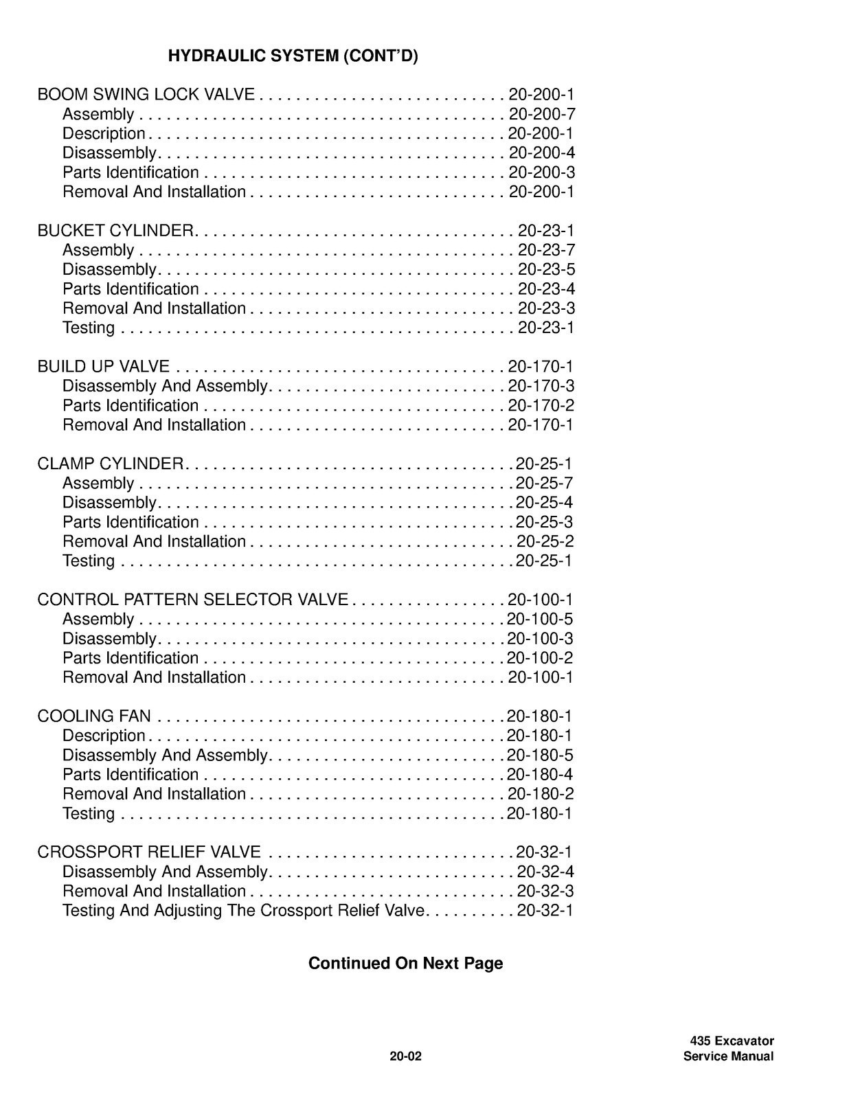 BOBCAT 435 Excavator Service Manual 2008 SN 562611001 Up, FOLDOUTS