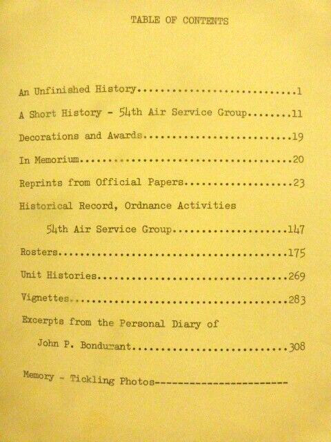 54th Air Service Group 1943-1945 – A Historical Compilation