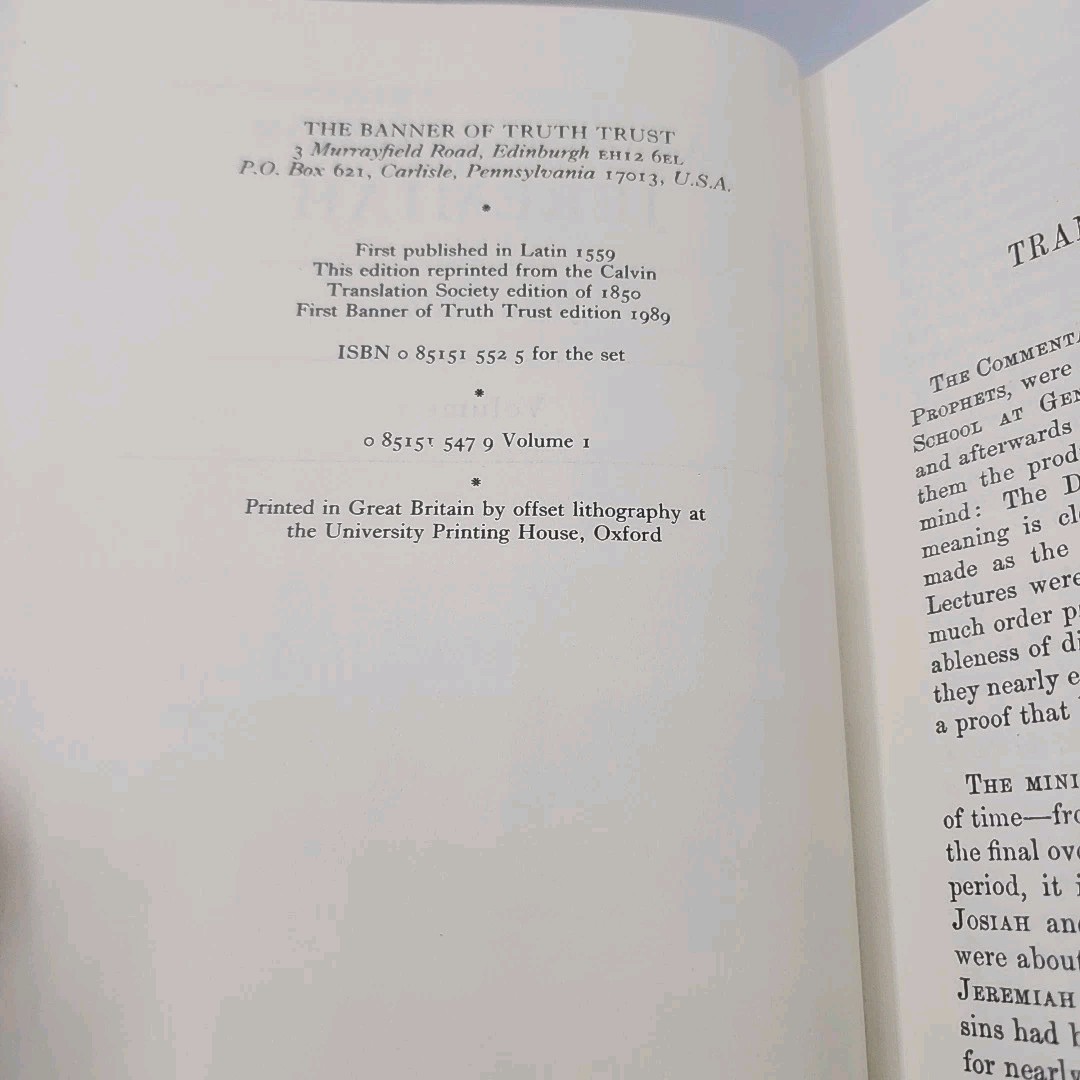 Commentary on Jeremiah and Lamentations – Geneva Banner of Truth Volumes 1,2,3,4