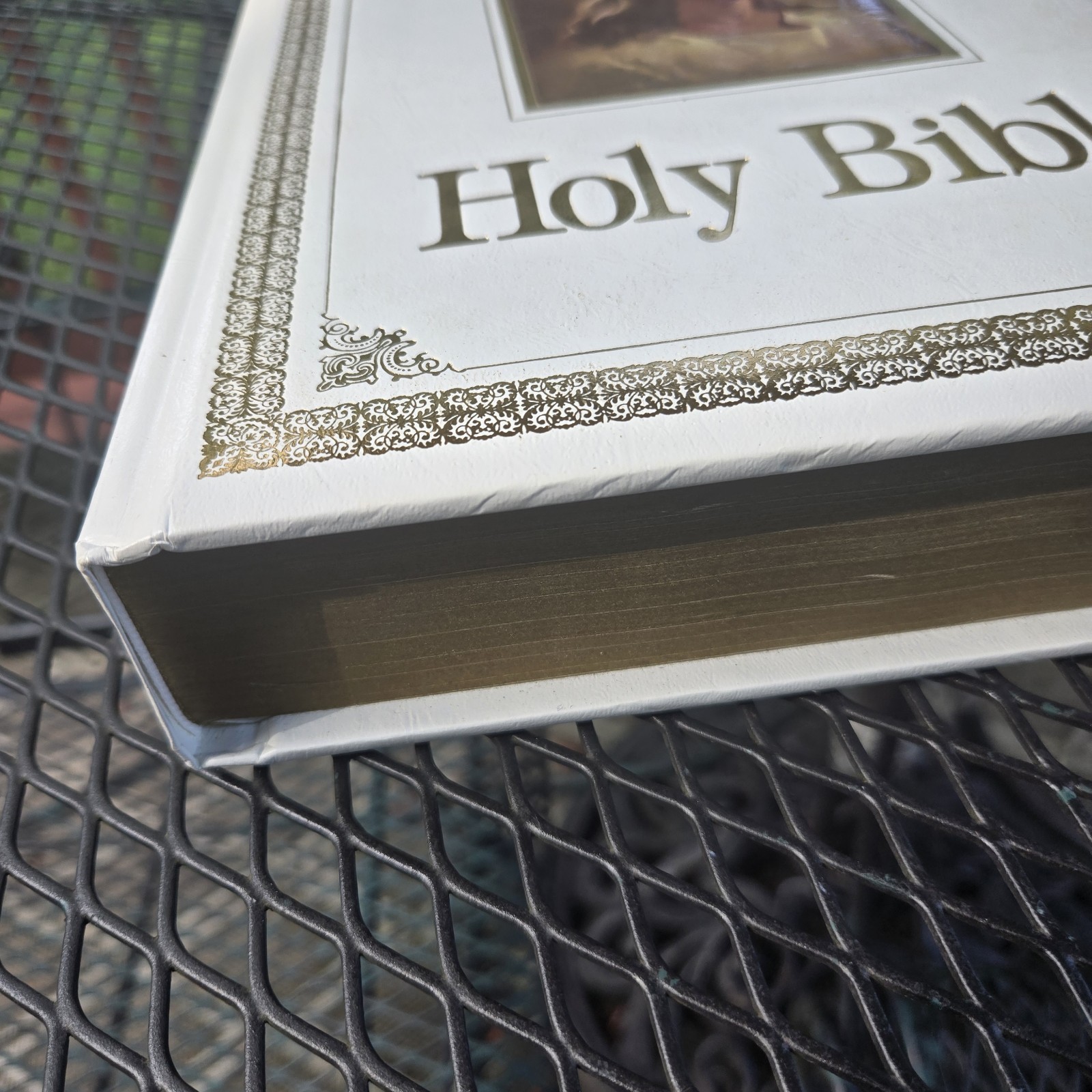 Vintage 1971 Holy Bible Regency King James Version Red Letter White Gold EUC 🙏