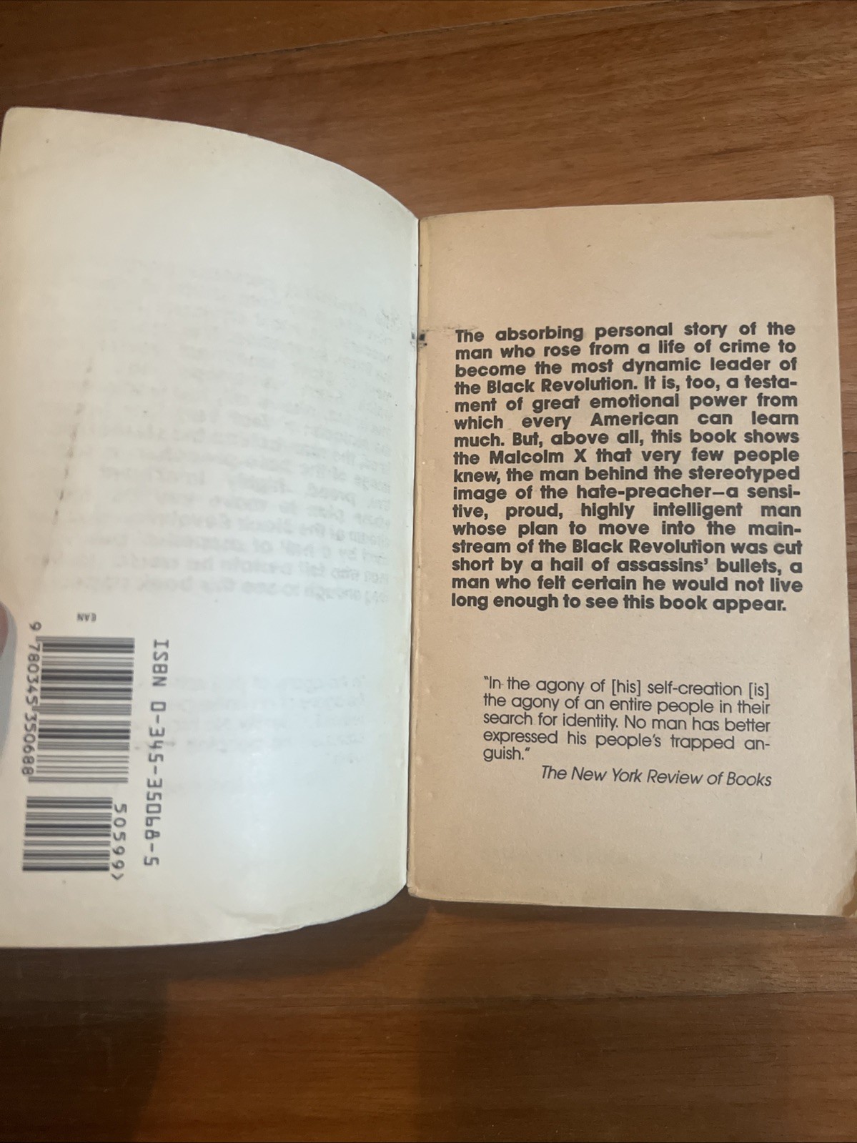 The Autobiography Of Malcolm X as told to Alex Haley Ballantine 1992 Spike Lee