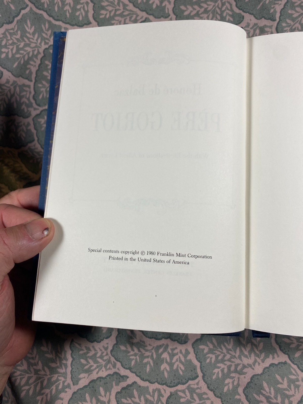 Pere Goriot Honore de Balzac Franklin Library 1980