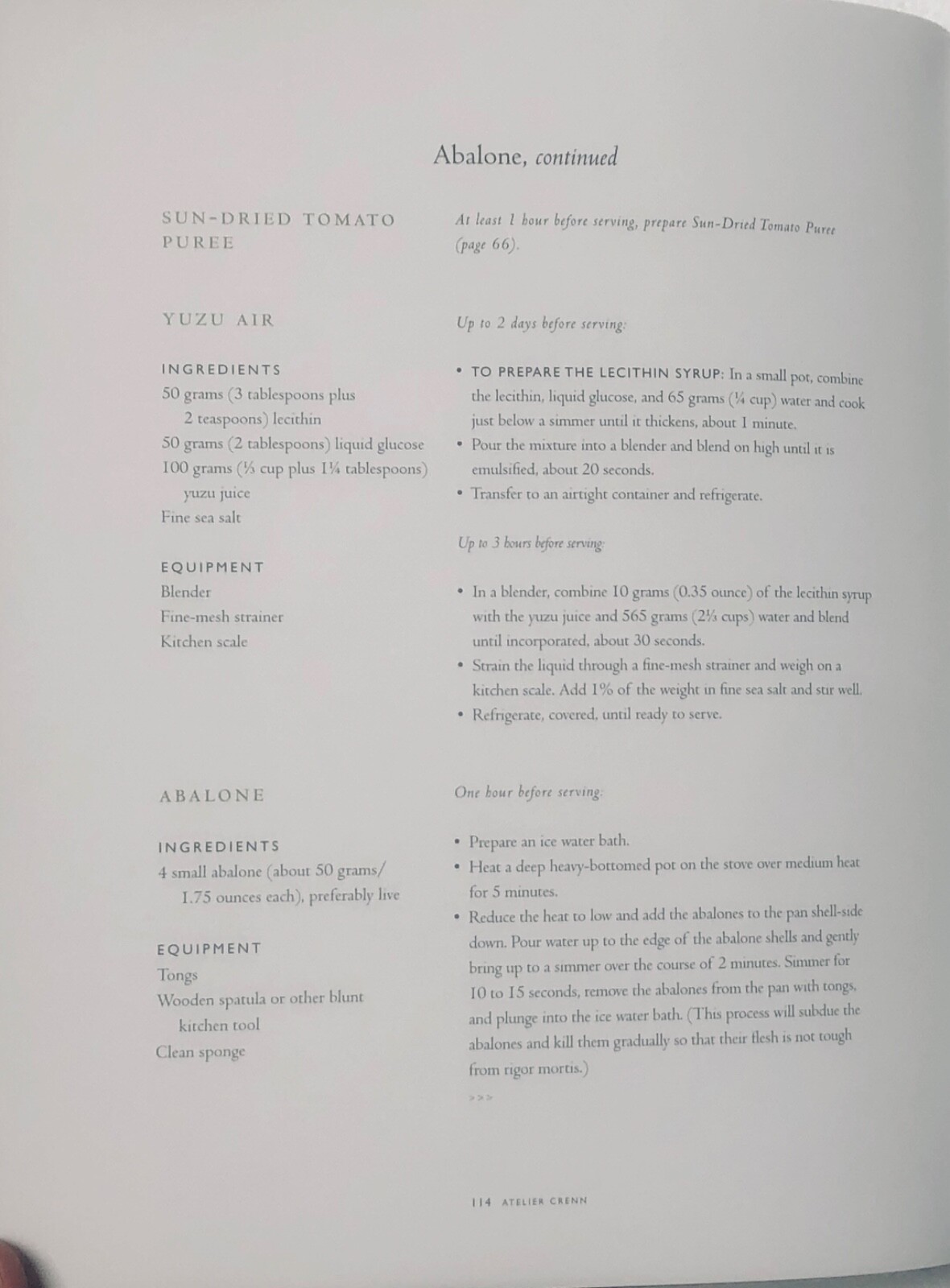 San Francisco Restaurant ATELIER Dominique CRENN Cookbook Three-Star Michelin