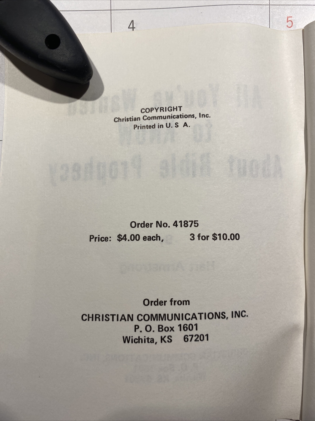 All You’ve Wanted to Know about Bible Prophecy – Hart Armstrong – 166 pages