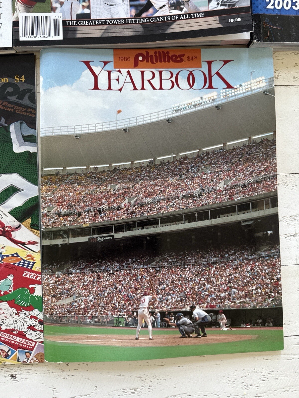 Lot of 7 Sports Yearbooks MLB NFL 1982–2003 Phillies Mets Giants A’s Tigers