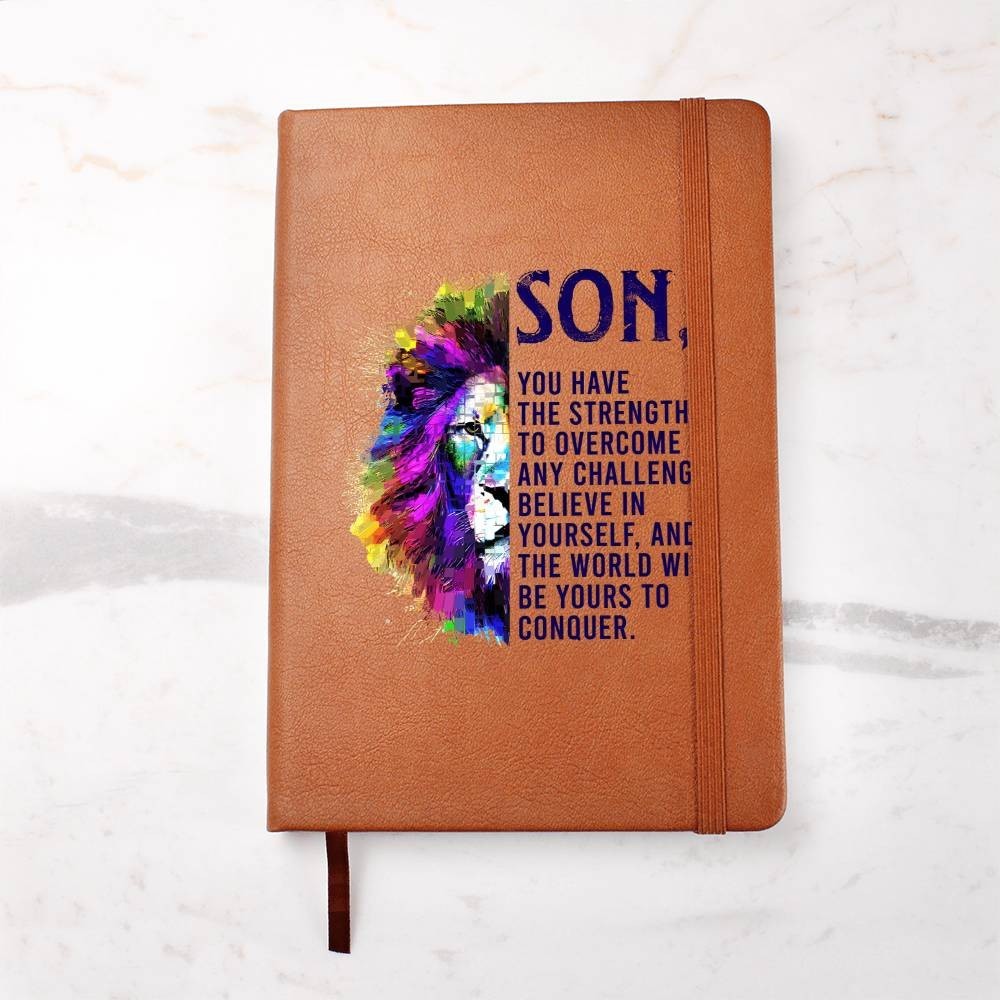 To My Son Wherever You Go Go With All Your Heart – Vegan Leather Journal