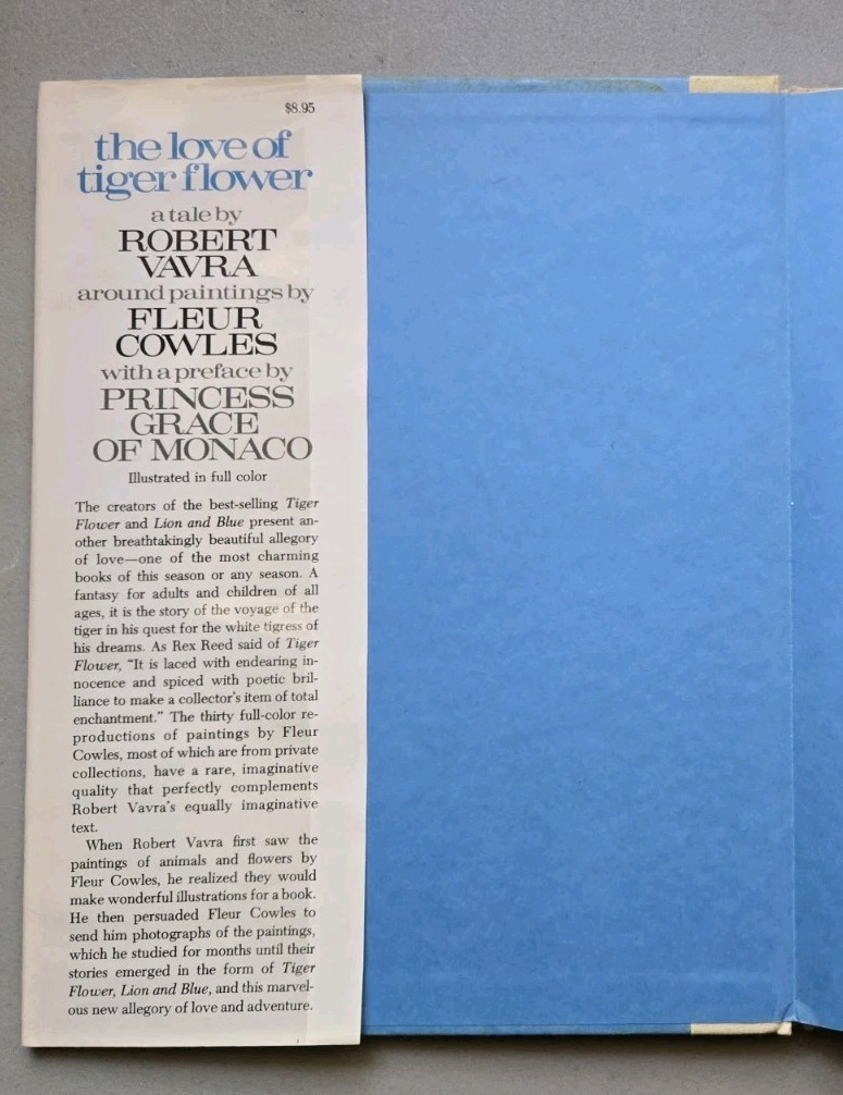 THE LOVE OF TIGER FLOWER 1980 HC DJ 1ST Edition Robert Vavra Fleur Cowles
