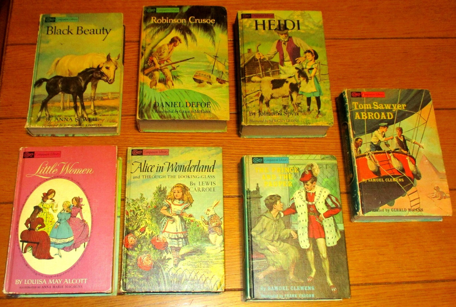 1963 & 1965 Companion Library (Dual) Book Lot (7) W/ Alice + Little Women & Men+