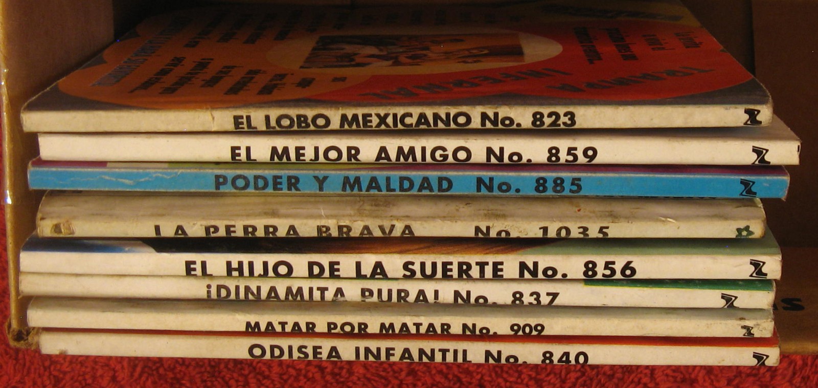 FRONTERA VIOLENTA – set de 8 novelas ilustradas, vintage Mexican pulp Westerns