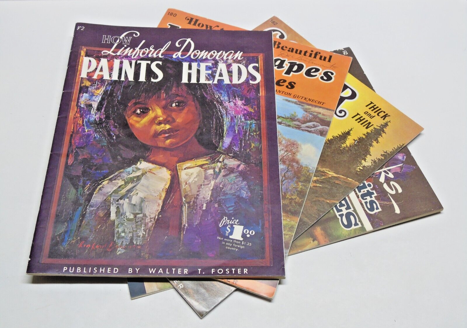 Lot of 4 Vintage WALTER T FOSTER Publication Figures, Portraits, Landscapes…