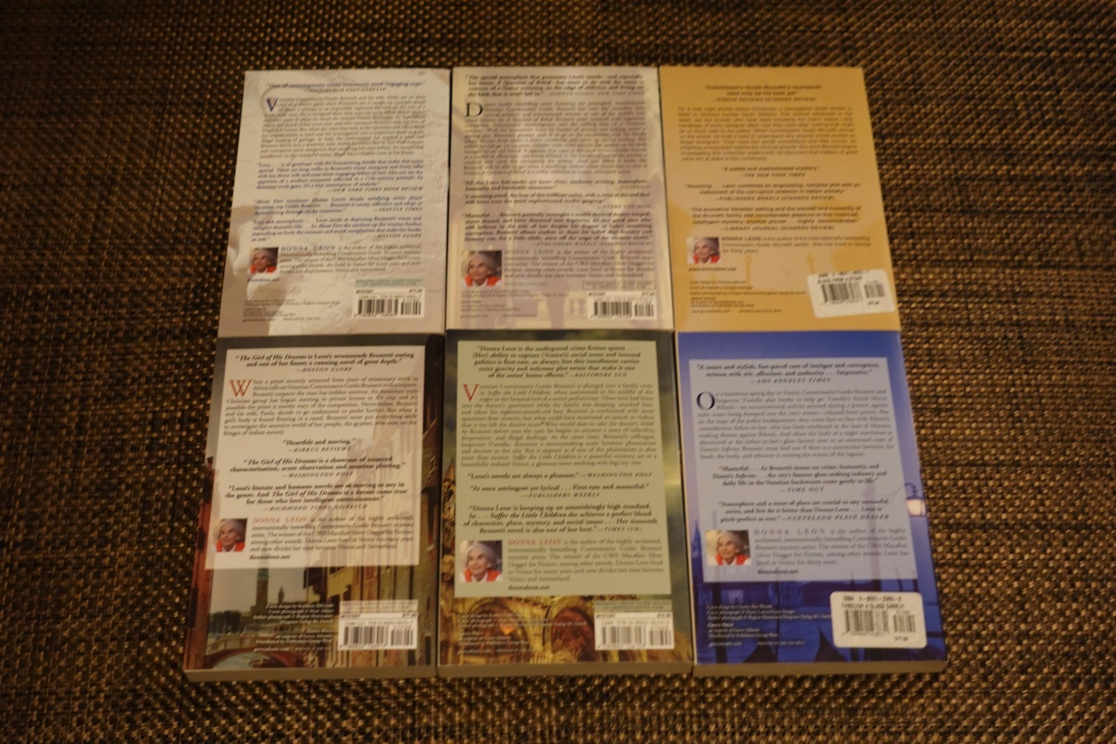 Lot 6 Donna Leon Pb Book : Girl of His Dreams, About Face, Blood From a Stone,