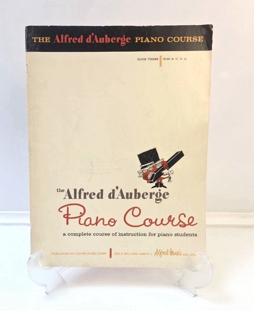 Vintage Alfred d’Auberge Piano Course Book 3 Lesson Book Music Instruction
