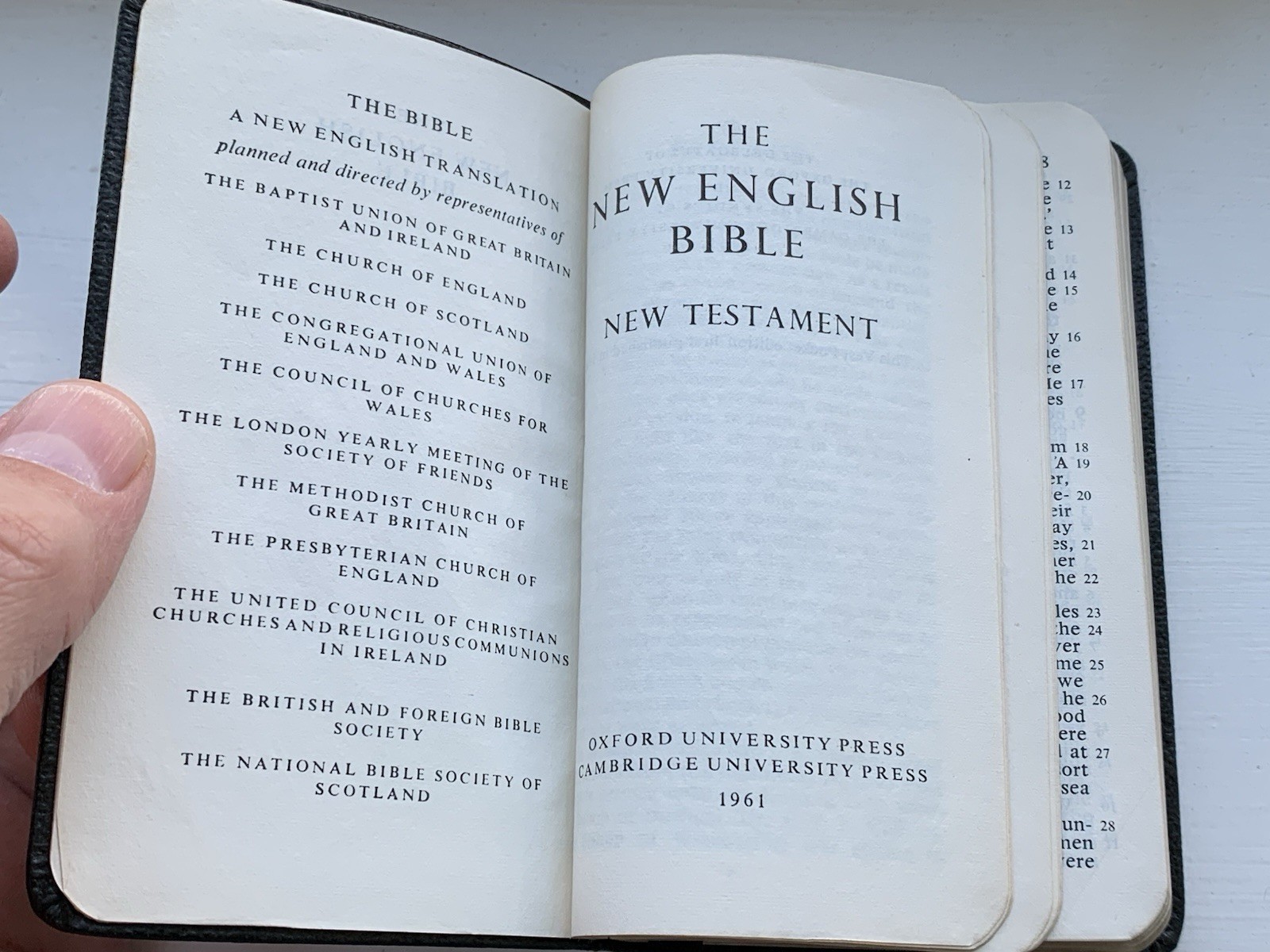 New English Bible NEB Vest Pocket Leather New Testament Oxford Cambridge India