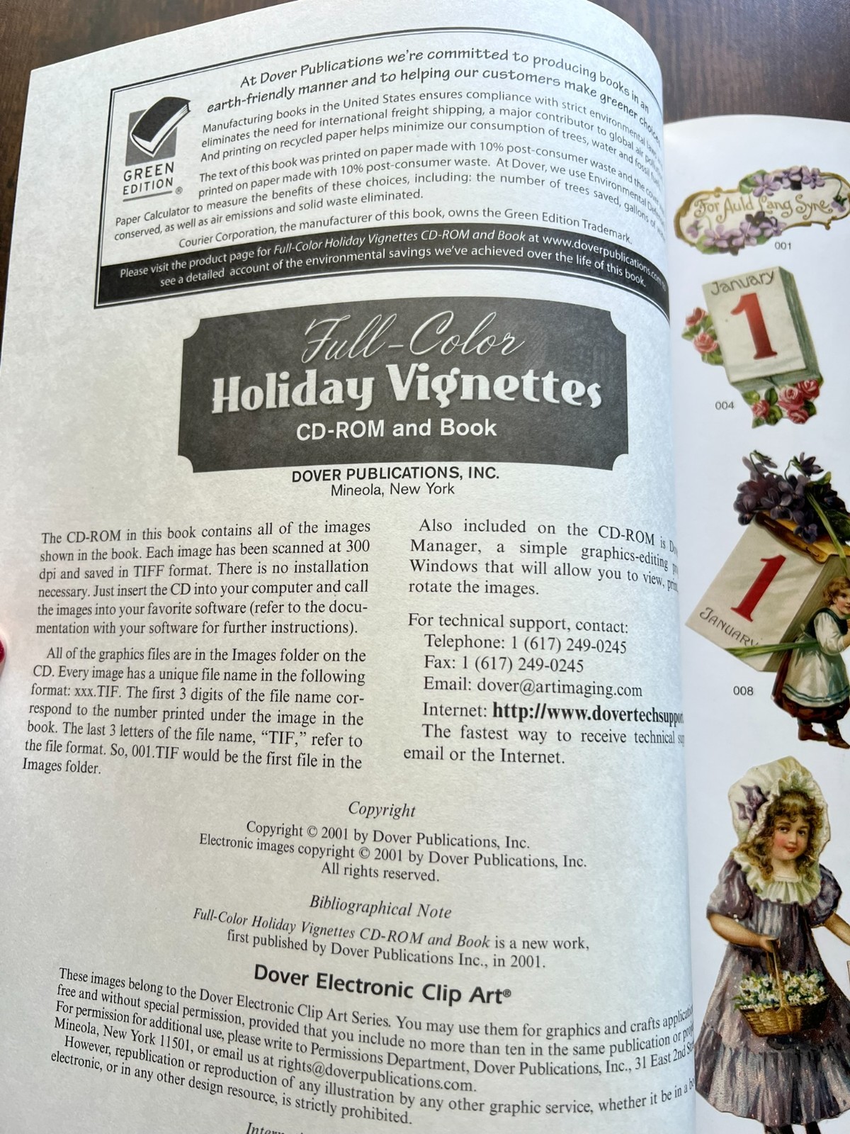 Full Color Holiday Vignettes CD-ROM & Book Dover Electronic Clip Art