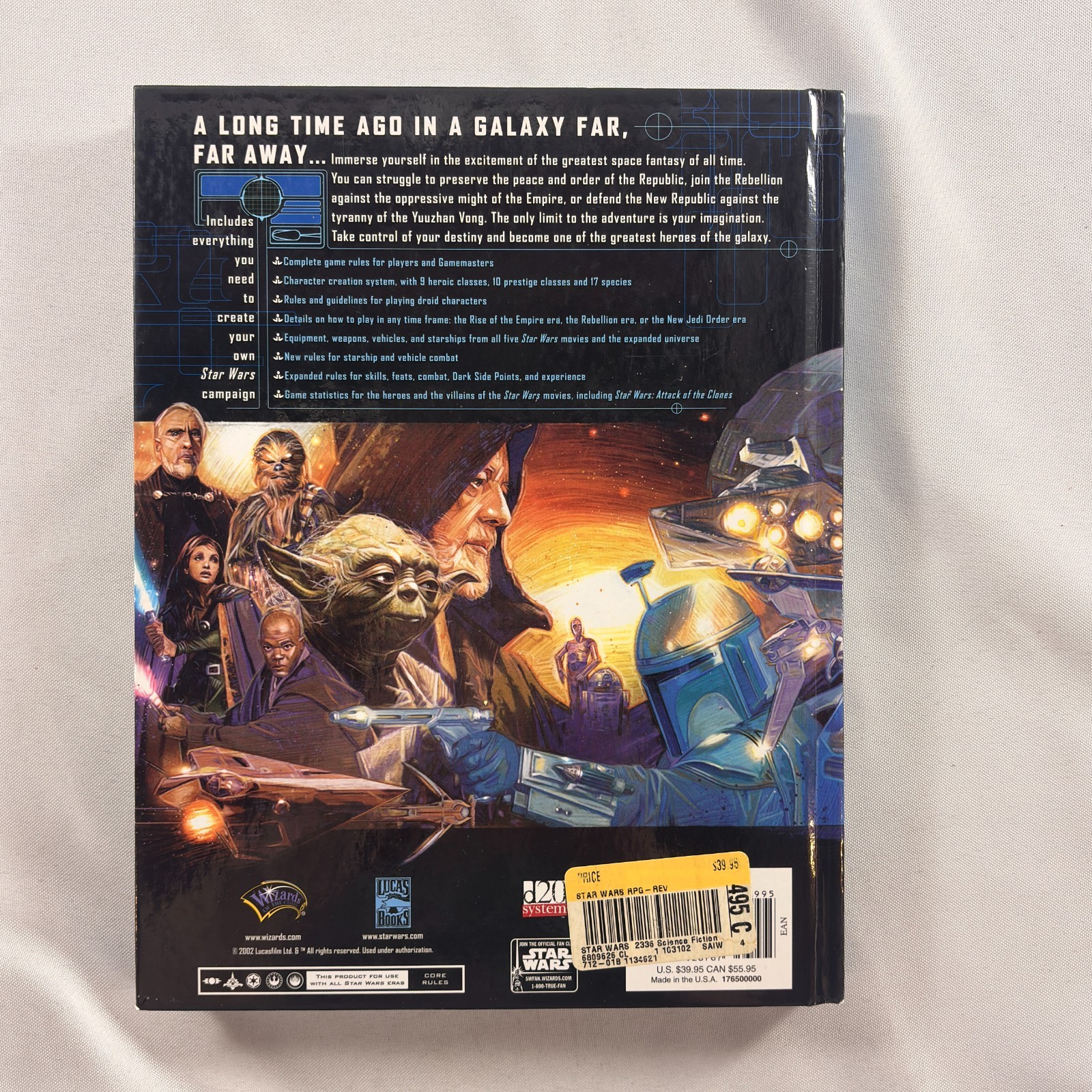 Star Wars Roleplaying Game Revised Core Rulebook Wizards of the Coast VG HC rpg