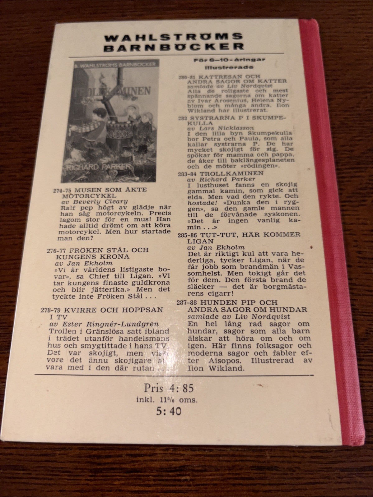 HUNDEN PIP B Wahlstrom’s Barnbocker Swedish Hardcover Children’s Book 1968