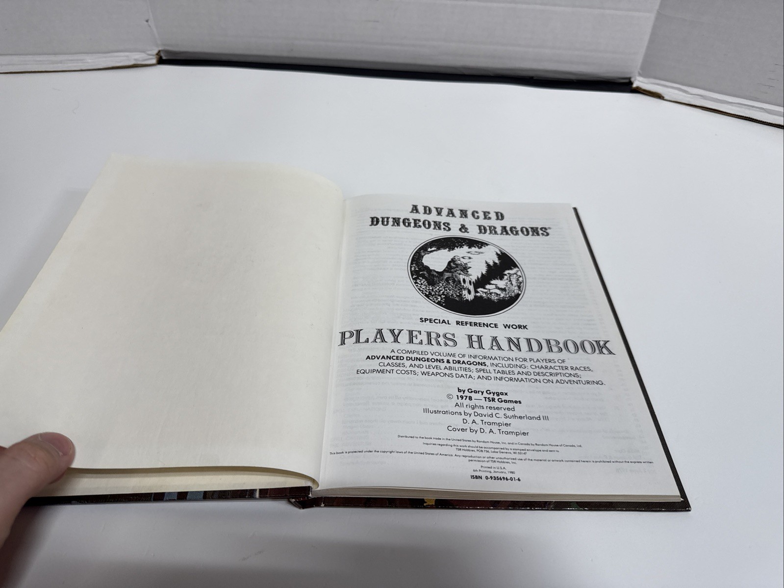 Advanced Dungeons & Dragons Players Handbook 1978 TSR 1st Edition 6th Print D&D
