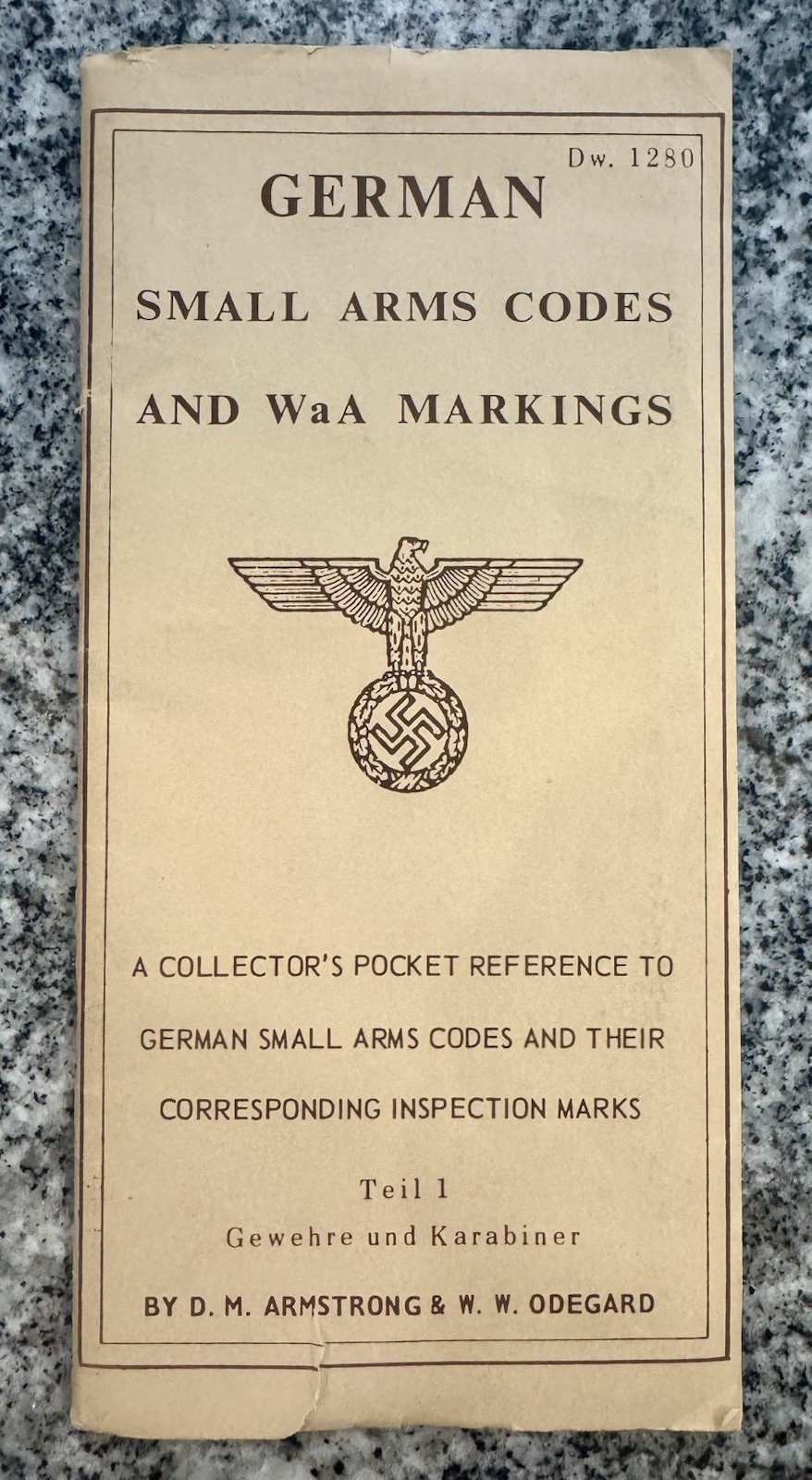 German Small Arms Codes WaA Markings Collectors Pocket Reference WWII Military