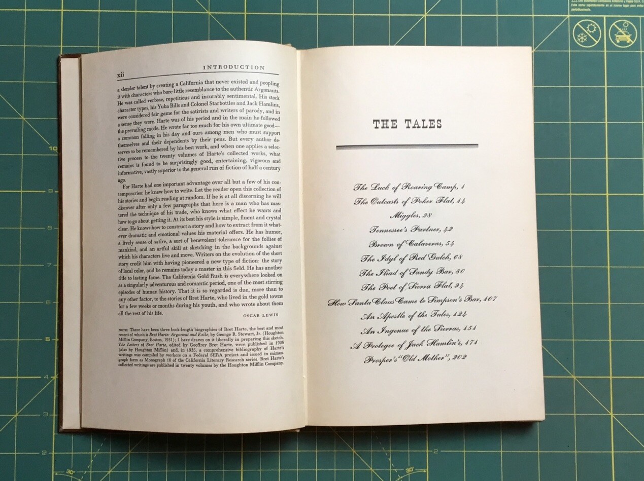1944 TALES OF THE GOLD RUSH BY BRET HARTE 223 PAGES NICE BOOK