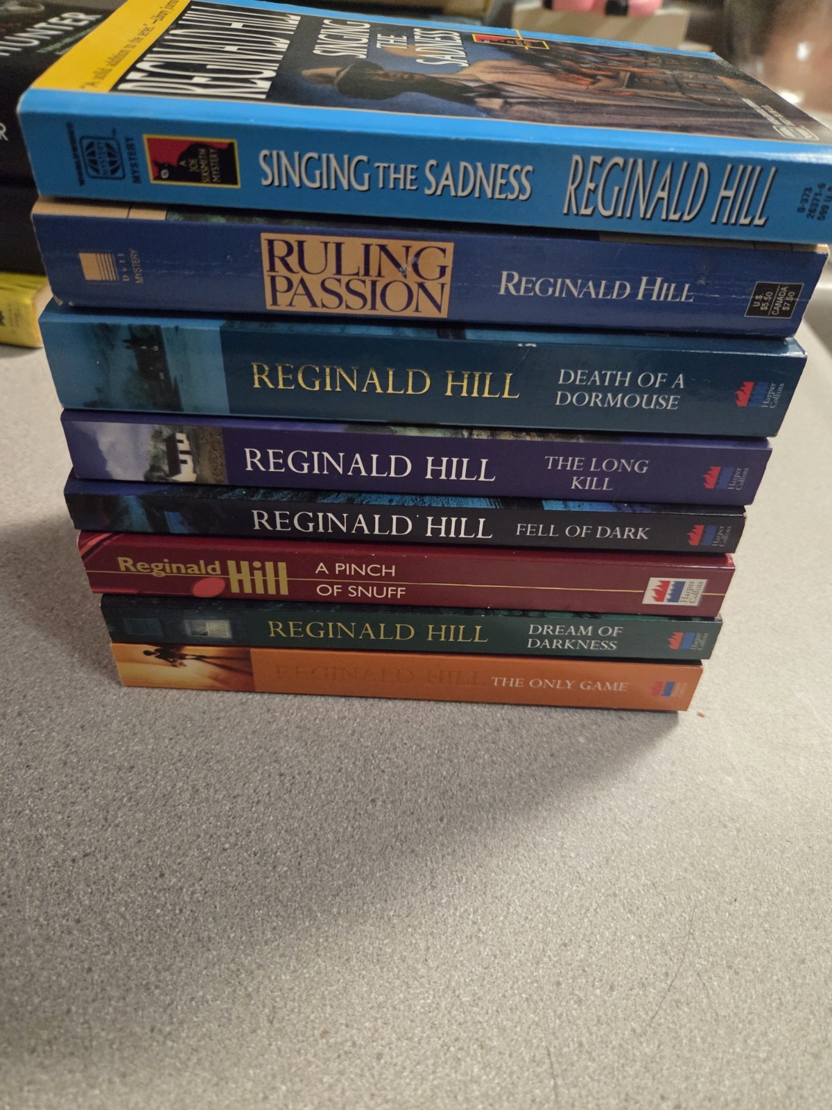 Reginald Hill LOT of 8 paperbacks. Various titles